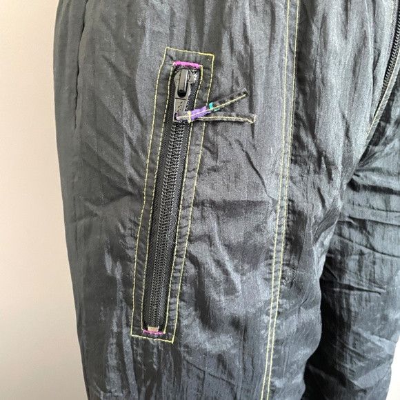 Vintage Vintage 80s Black Insulated Ski Pants Overalls - Small Size 28" / US 6 / IT 42 - 6 Thumbnail