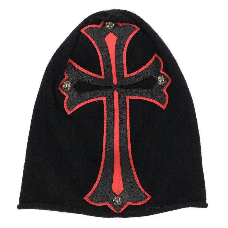 Chrome Hearts Chrome Hearts Cross Leather Patch Mask Beanie Size ONE SIZE - 1 Thumbnail