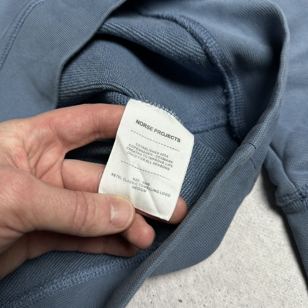 Designer × Norse Projects Norse Projects NPO4 Long Sleeve Sweatshirt Men's Size M Blue Size US M / EU 48-50 / 2 - 5 Thumbnail