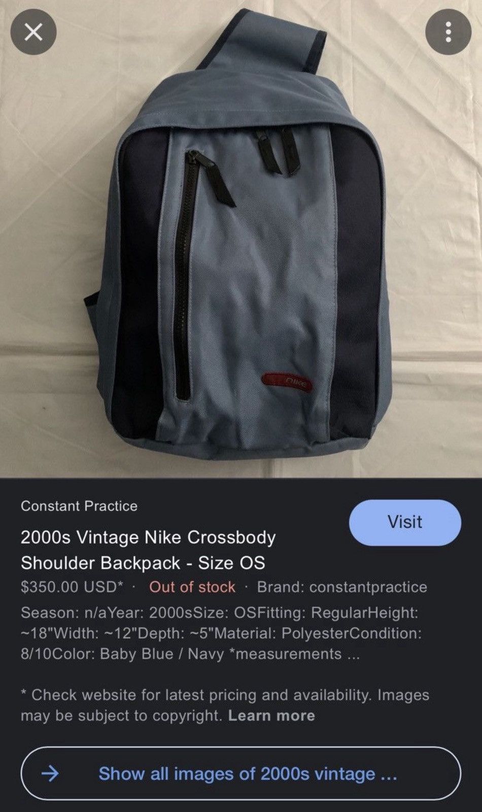 Nike Rare Vintage Nike Crossbody Size ONE SIZE - 8 Thumbnail
