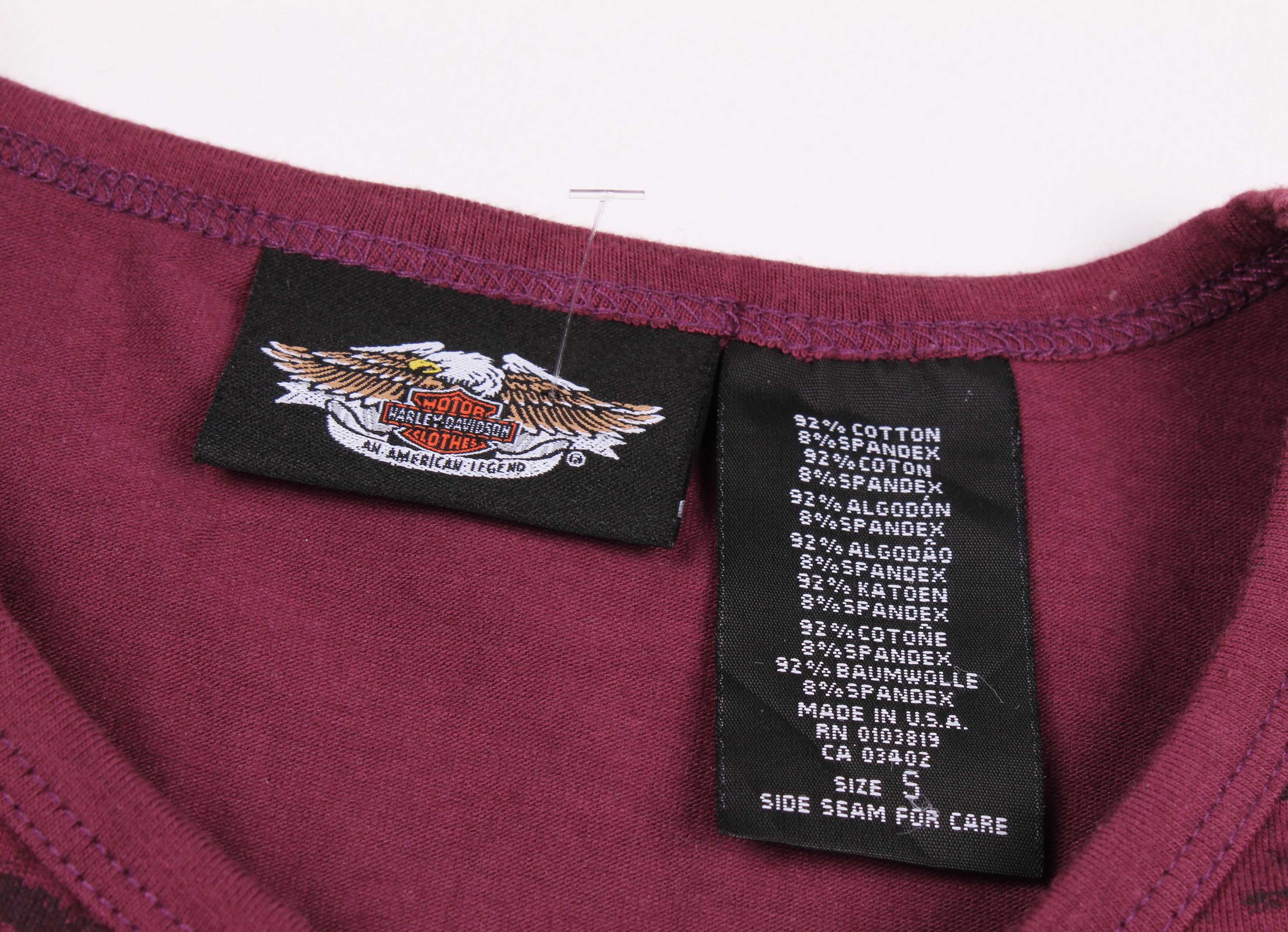 Harley Davidson Vintage Harley Davidson Printed Purple 3/4 Sleeve Top Size S / US 4 / IT 40 - 4 Thumbnail