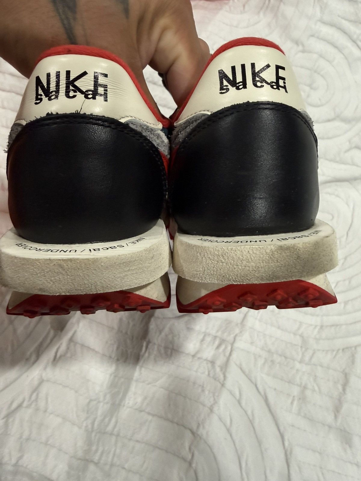 Nike × Sacai × Undercover Nike waffle sacai size 10.5 red/black/white Size US 10.5 / EU 43-44 - 5 Thumbnail