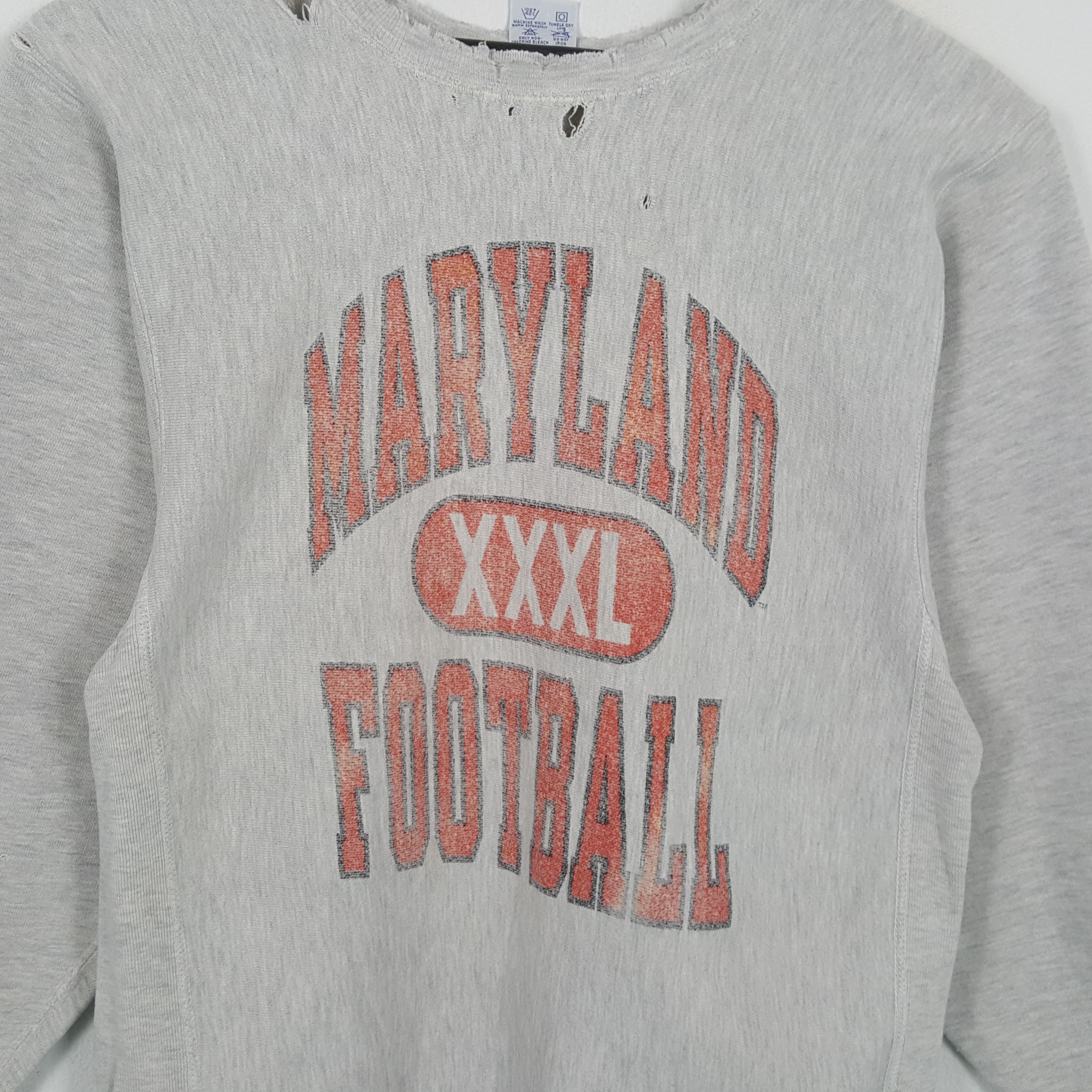 Champion × NFL × Vintage MARRYLAND FOOTBALL Distressed CHAMPION Sweatshirt Size US S / EU 44-46 / 1 - 2 Thumbnail