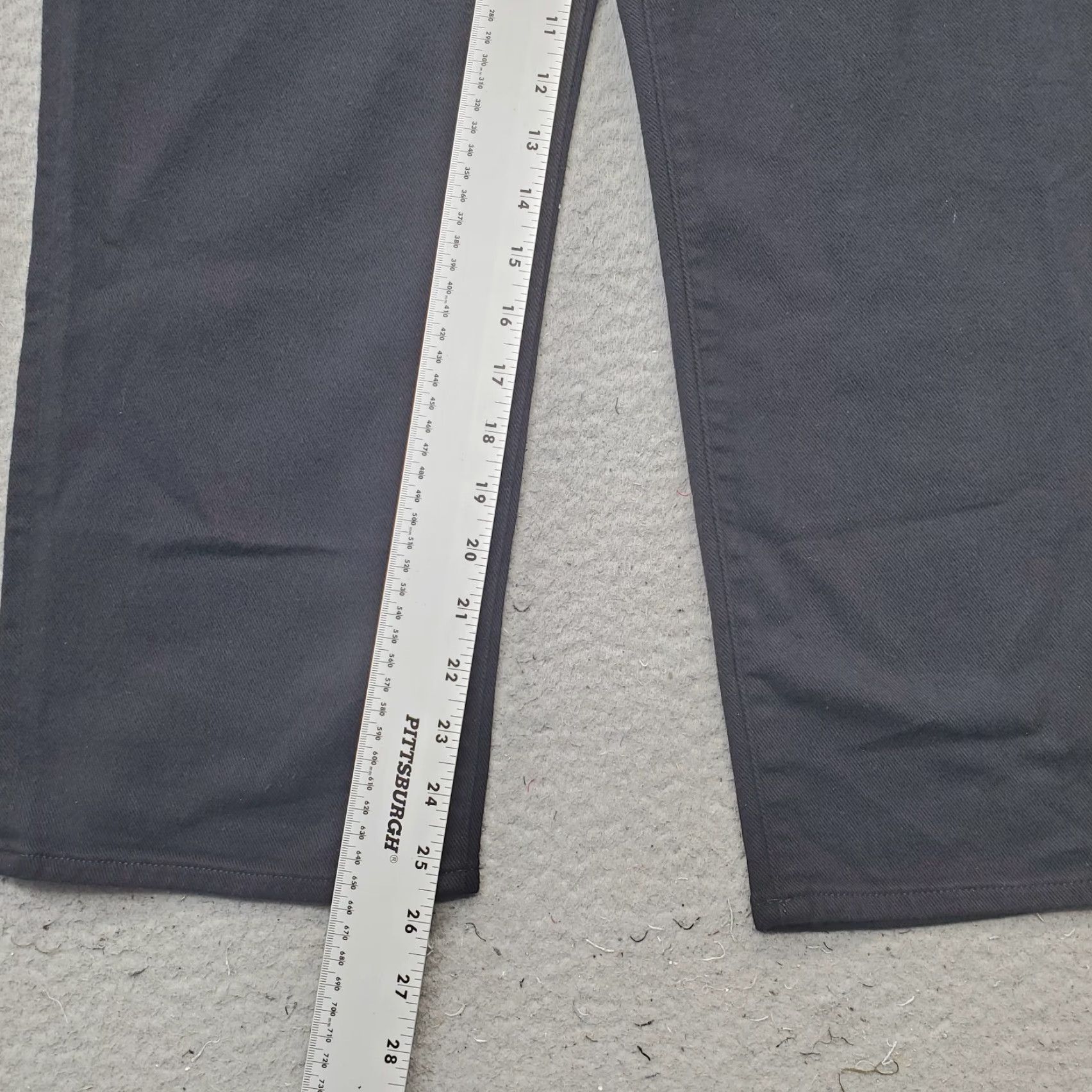 Express Express Jeans Womens Size 12 Black Stretch Straight Leg Ankle High Rise 5 Pocket Jeans Size 34" / US 12 / IT 48 - 4 Thumbnail