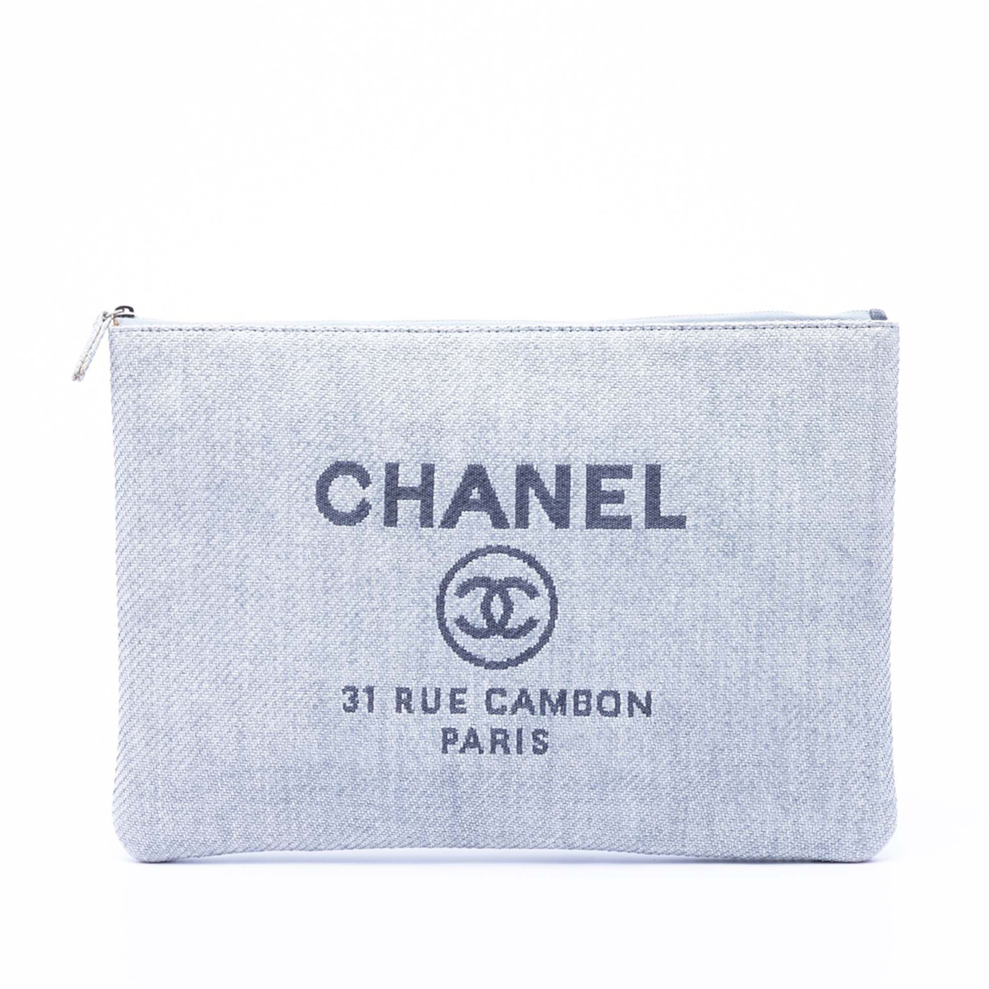 Chanel Large Canvas Deauville O Case Clutch Size ONE SIZE - 1 Thumbnail