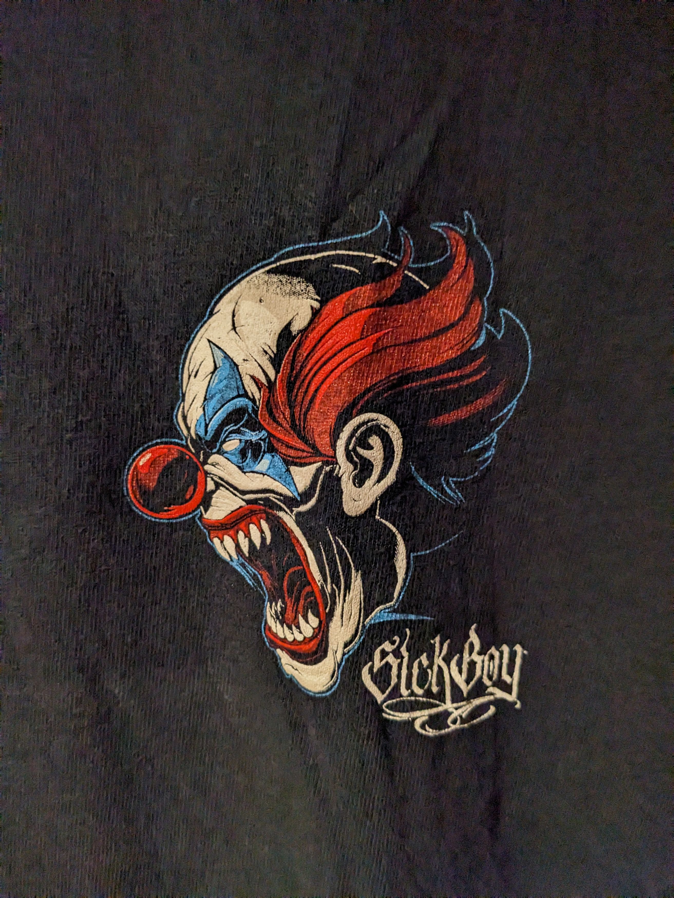 Harley Davidson × Vintage Vintage Y2K Sick Boy Motorcycle Clown Horror Scary T-Shirt Size US M / EU 48-50 / 2 - 4 Thumbnail