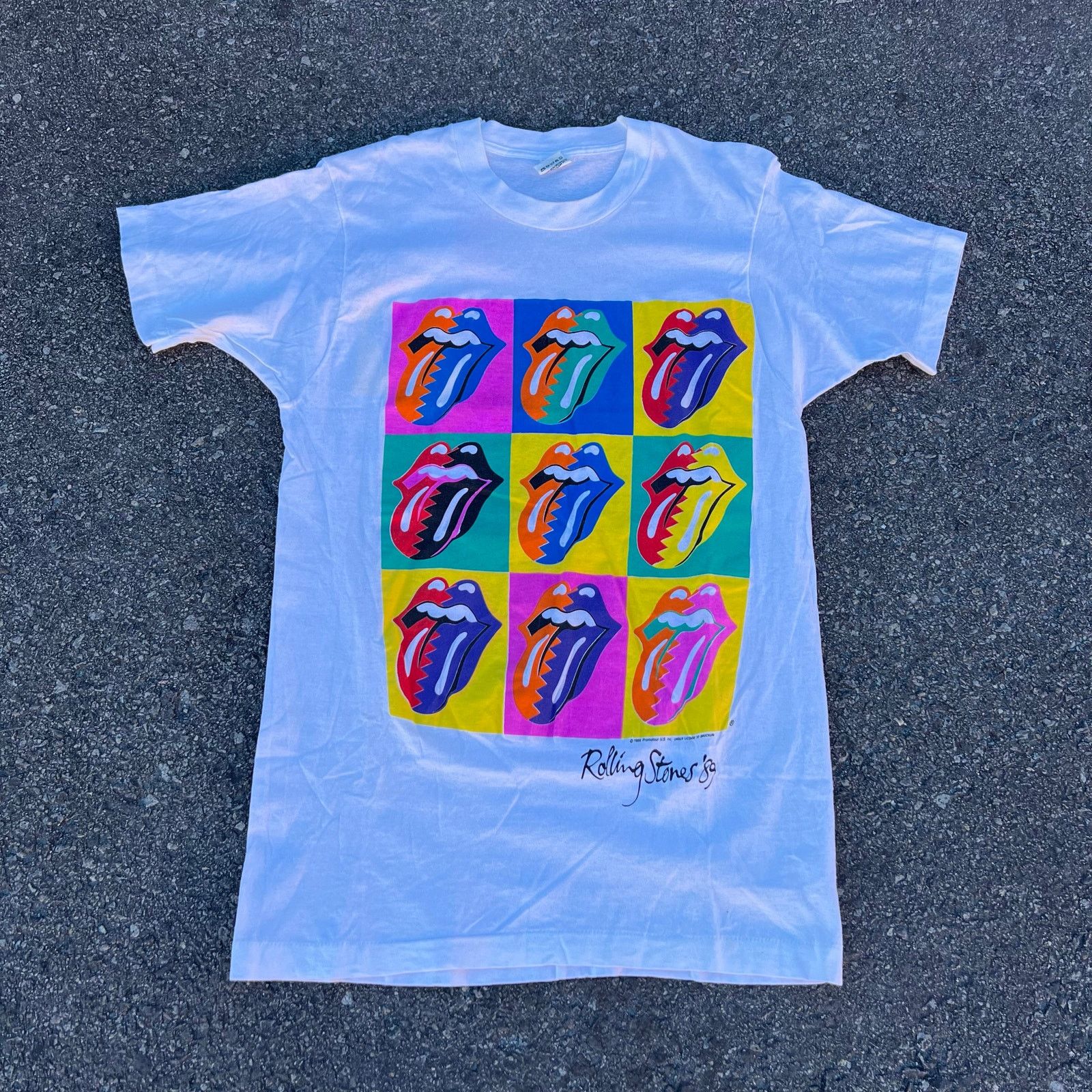 Fruit Of The Loom Vintage 1989 Rolling Stones Tour T-Shirt Art Tongue USA L Size US L / EU 52-54 / 3 - 7 Thumbnail
