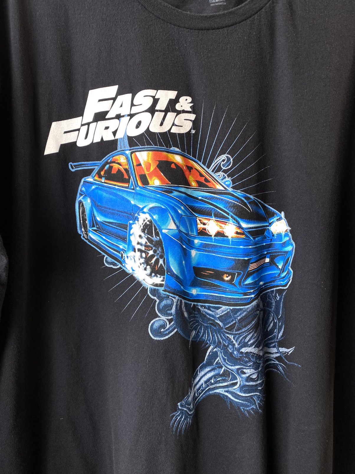 Vintage Vntg Fast And Furious Movie T Shirt Nissan GTR Japan Dragon Size US XXL / EU 58 / 5 - 2 Thumbnail