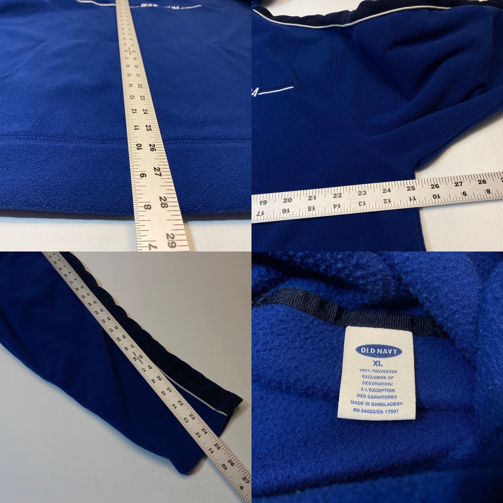 Old Navy Old Navy Hoodie Mens XL Blue Embroidered 94 Fleece Pullover Size US XL / EU 56 / 4 - 8 Thumbnail