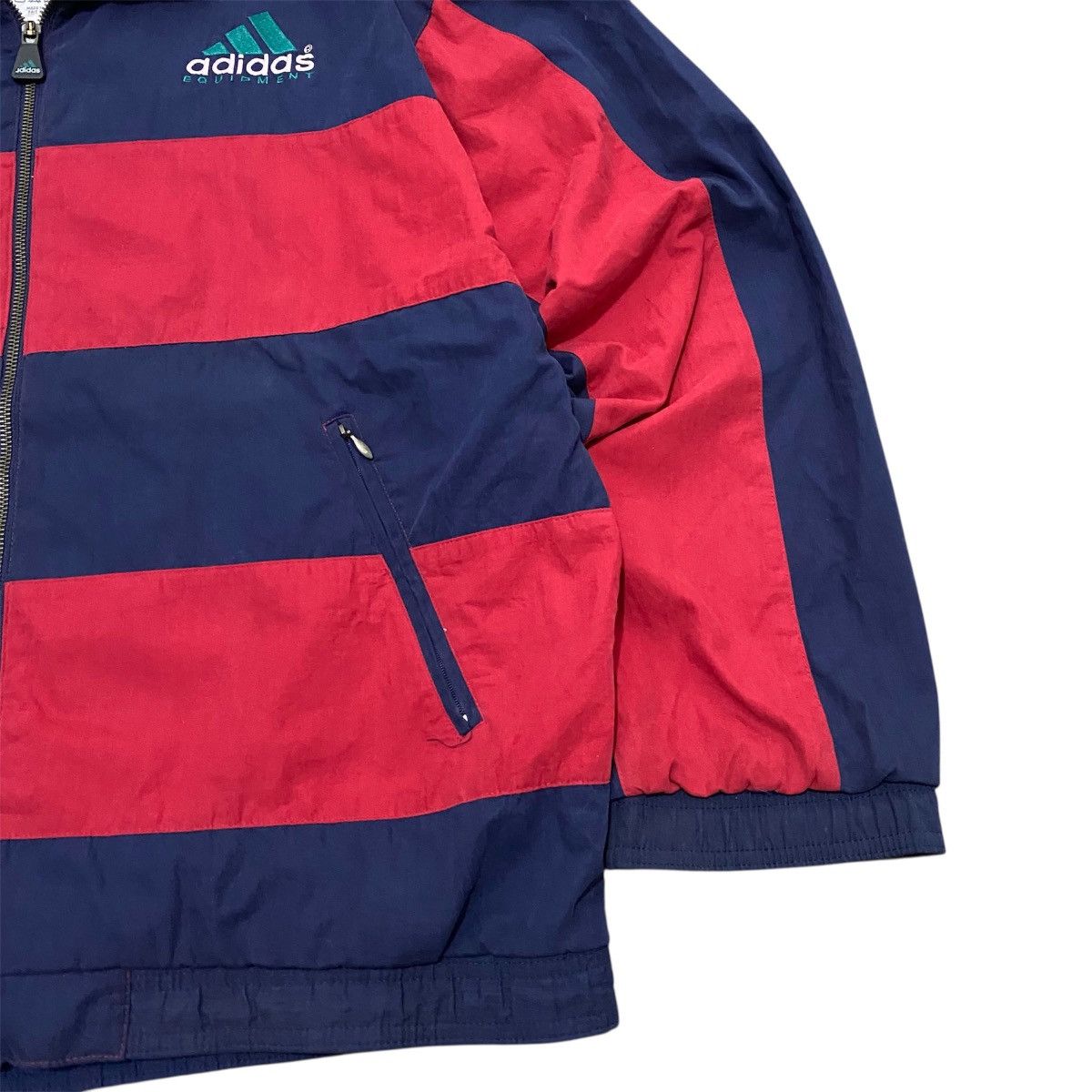 Adidas 90s Adidas Equipment Light Windbreaker Jacket Red Navy Size US XXL / EU 58 / 5 - 7 Thumbnail