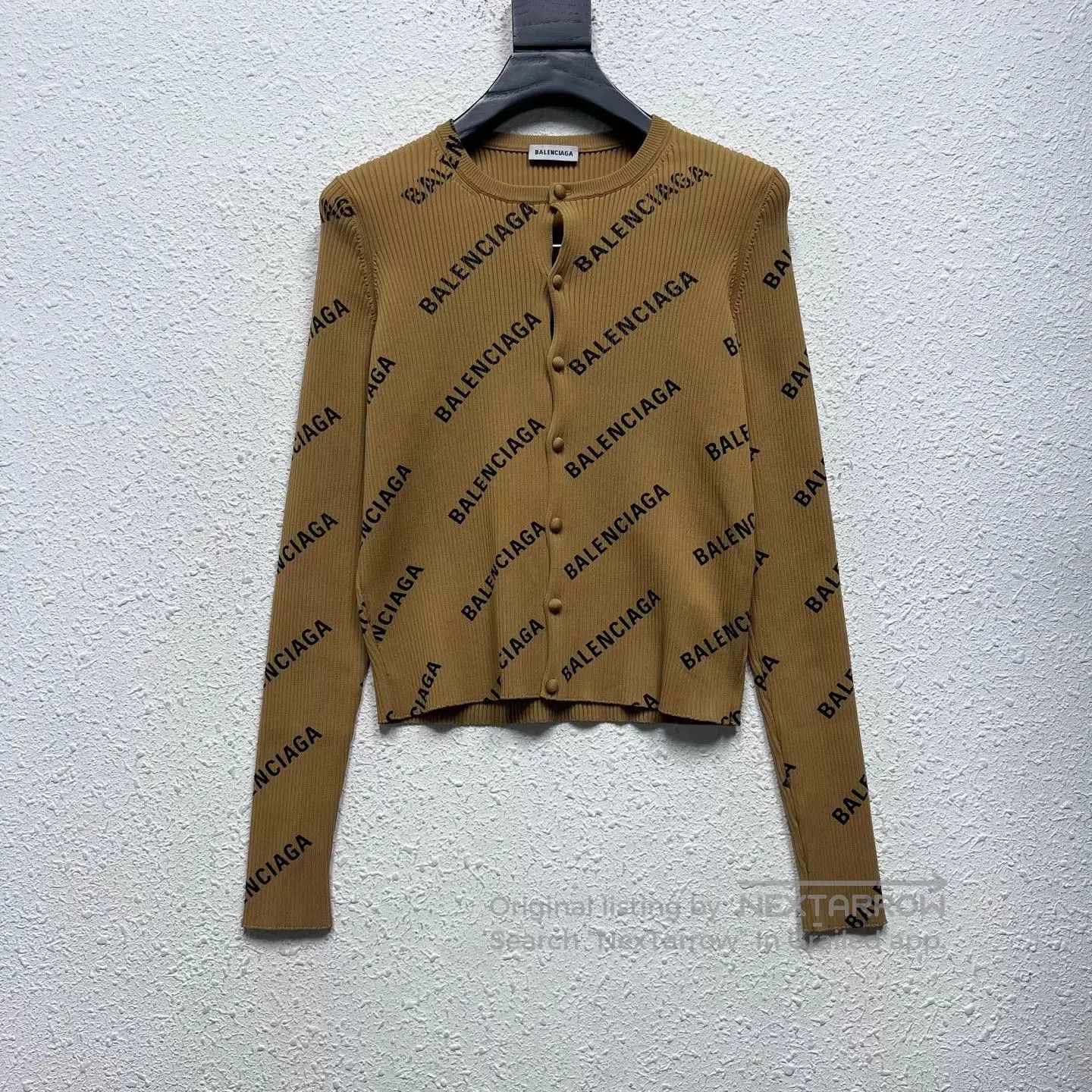 Balenciaga BALENCIAGA Brown Knit Cardigan. Size M / US 6-8 / IT 42-44 - 1 Thumbnail