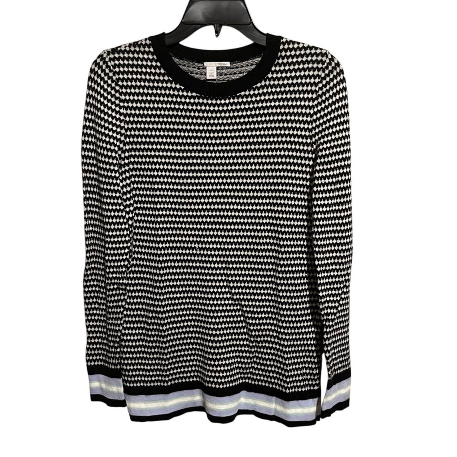 Other Halogen Sweater Long Sleeve Geometric Design Cotton Modal Size XS / US 0-2 / IT 36-38 - 1 Thumbnail