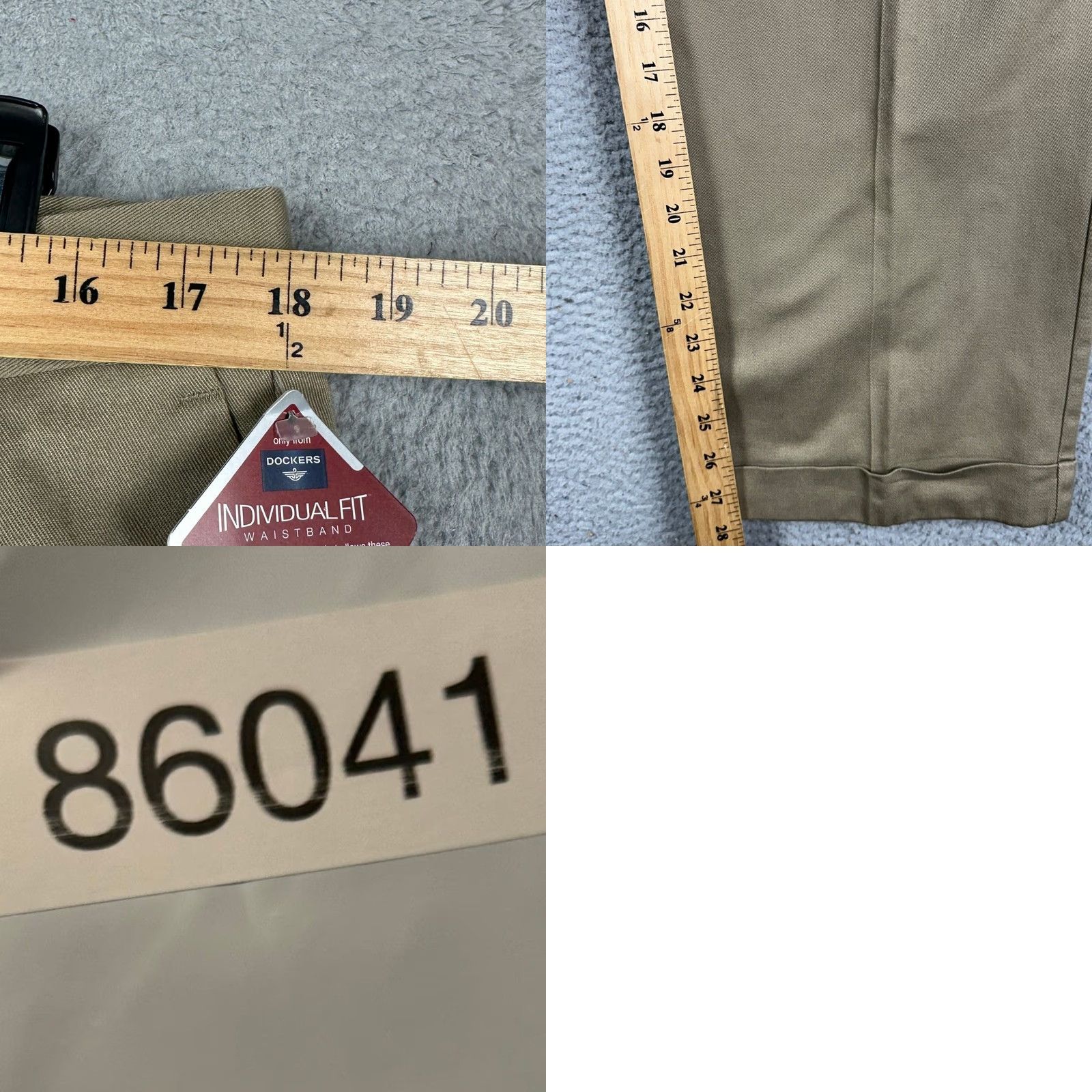 Dockers VINTAGE Dockers Original Khaki Relaxed Pants Mens 36X29 Tan Khakis Pleated Cuffed 100% Cotton Beige Size US 36 / EU 52 - 8 Thumbnail