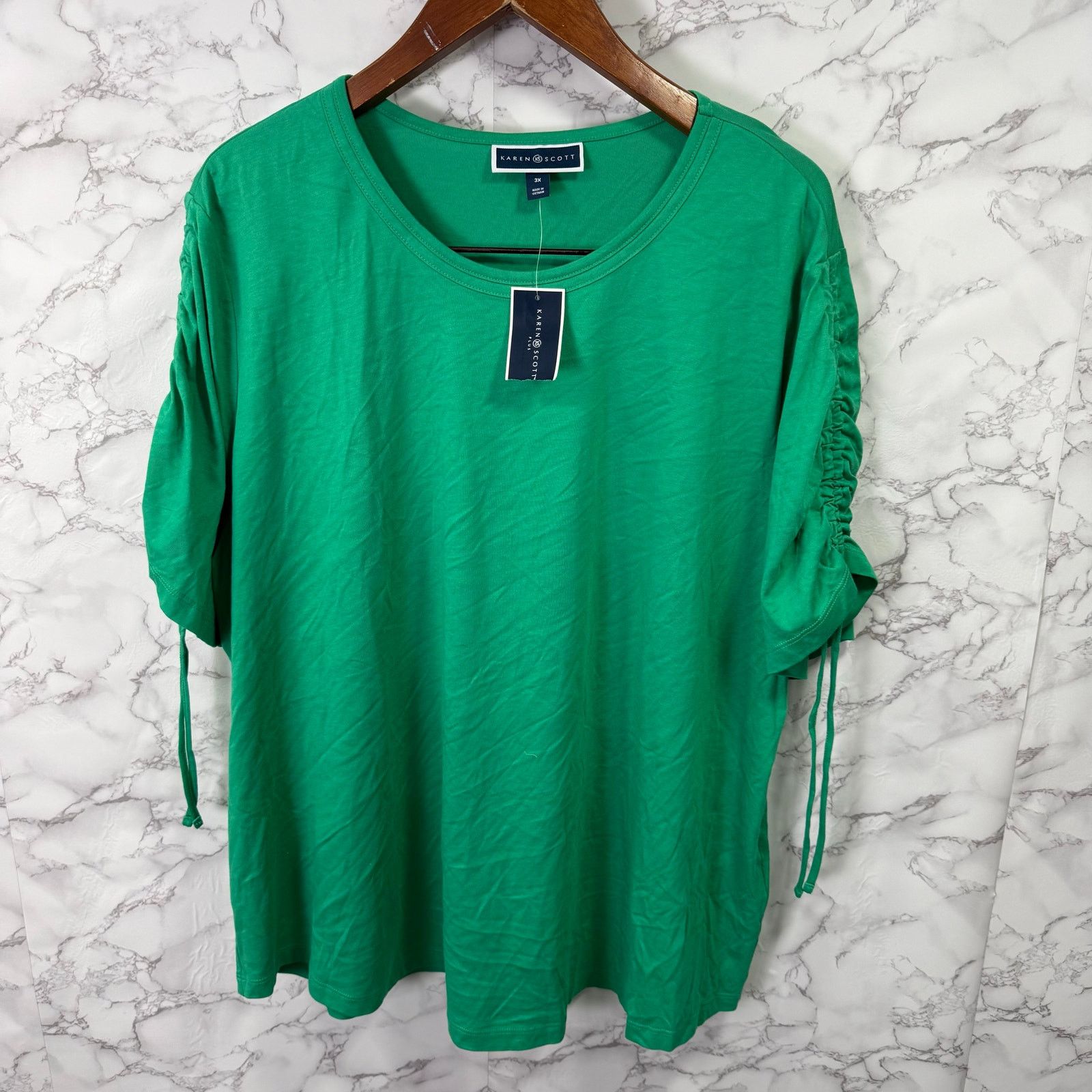 Macys Karen Scott Women's Plus Blouse Top sz 3X Green NEW #G528 Size 3XL / US 20-22 - 6 Thumbnail
