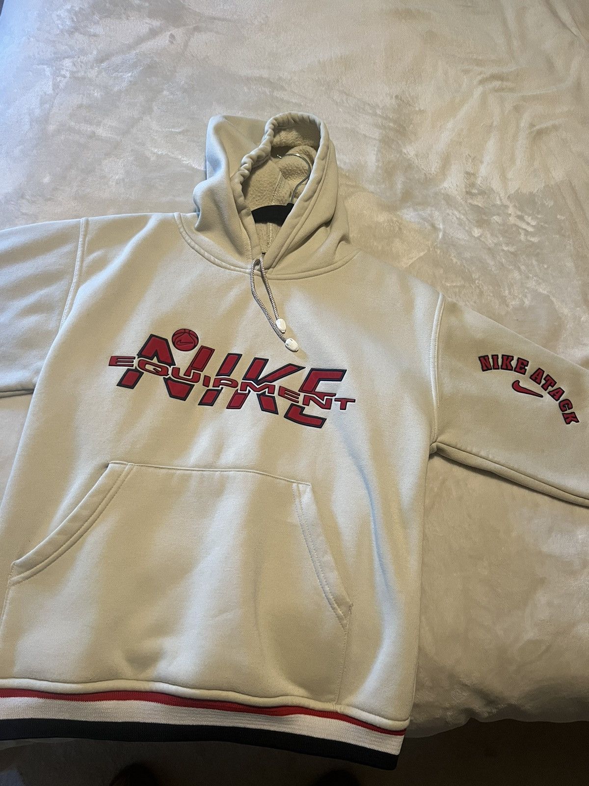 Nike × Vintage No Wash Tag- Vintage Nike Cream Hoodie- No Wash Tag Present Size US M / EU 48-50 / 2 - 2 Thumbnail