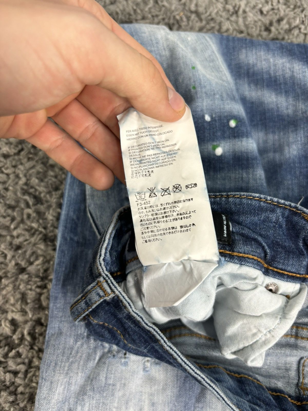 Dsquared2 Luxury Distressed Faded Denim Jeans Dsquared Hype Slim Size US 32 / EU 48 - 13 Thumbnail