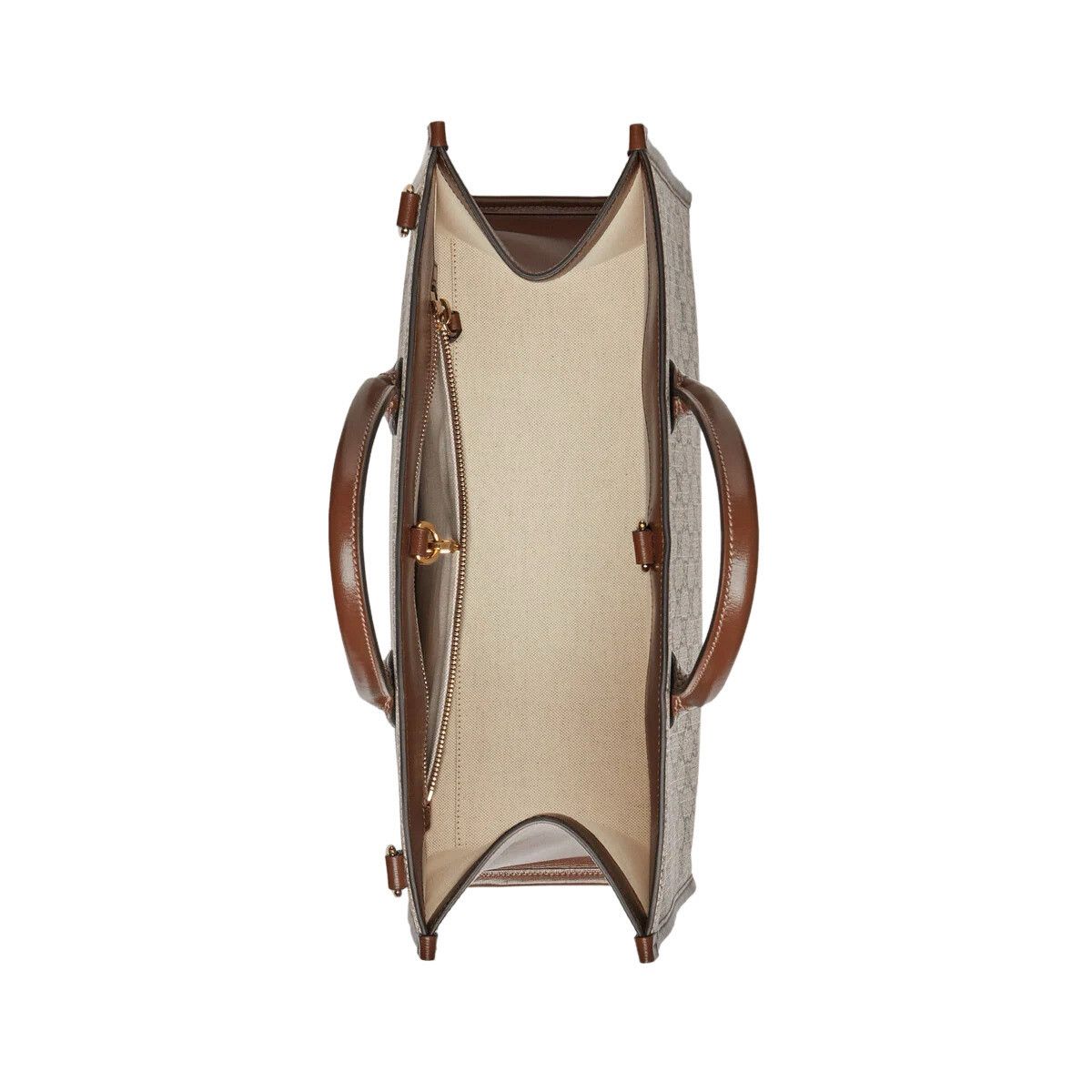 Gucci GUCCI Interlocking G Beige And Ebony GG Canvas Medium Tote B Size ONE SIZE - 5 Thumbnail