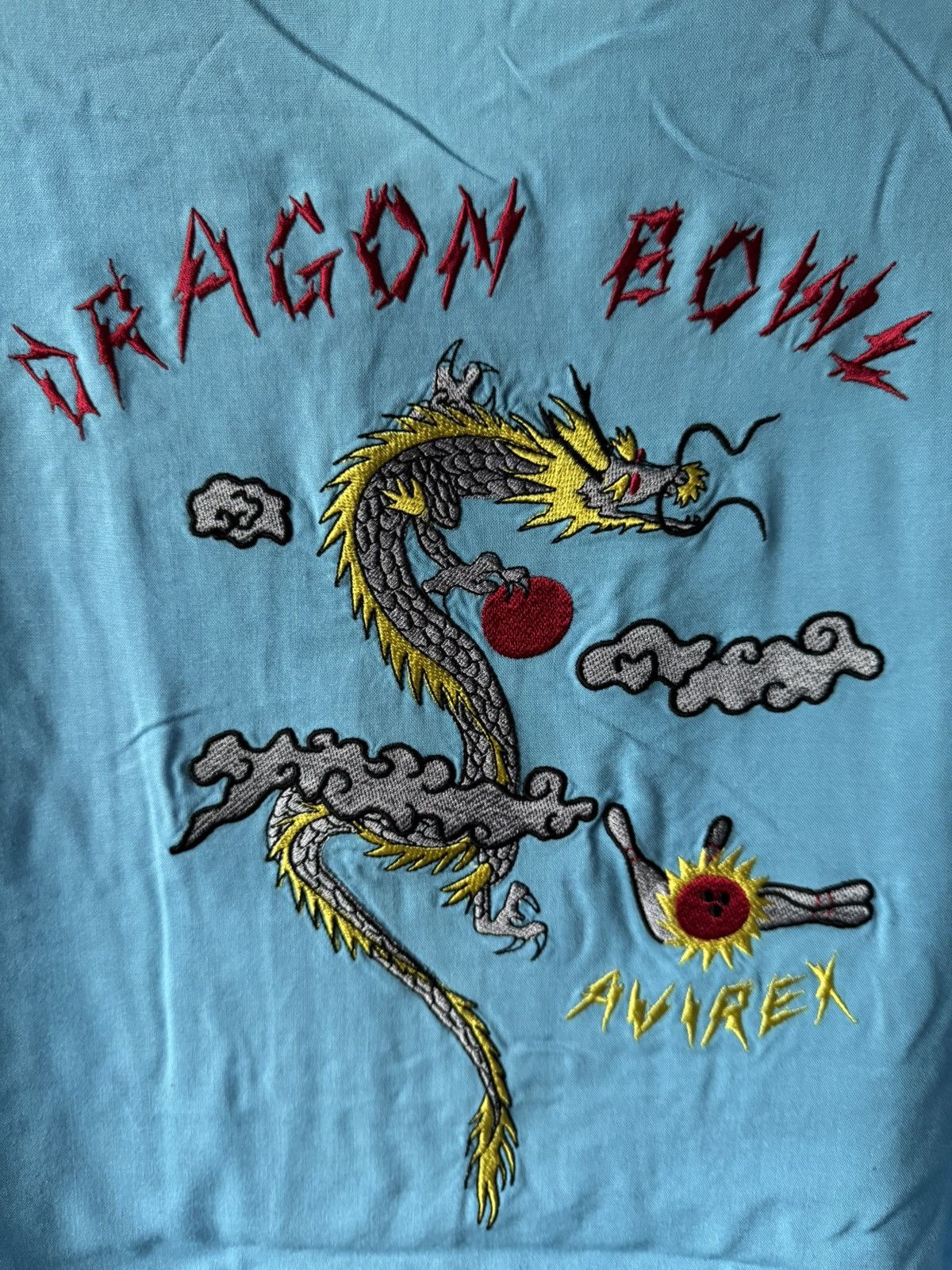 Avirex 90s Avirex Dragon Bowl Embroidery Logo Open collar Button up Size US M / EU 48-50 / 2 - 4 Thumbnail
