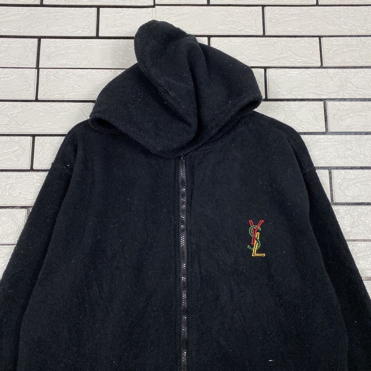 Yves Saint Laurent 📌Vintage Zipper Sweater Hoodie Yves Saint Laurent Big Logo Size US L / EU 52-54 / 3 - 4 Thumbnail
