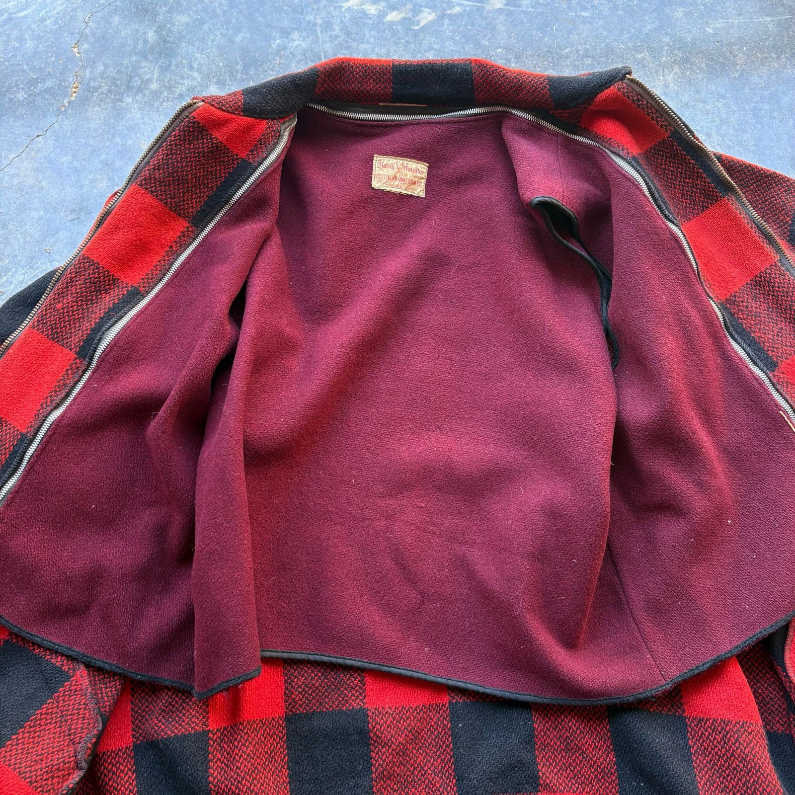 Vintage Beautiful Vintage 1950s Wool Plaid Jacket Brent Size US XL / EU 56 / 4 - 2 Thumbnail