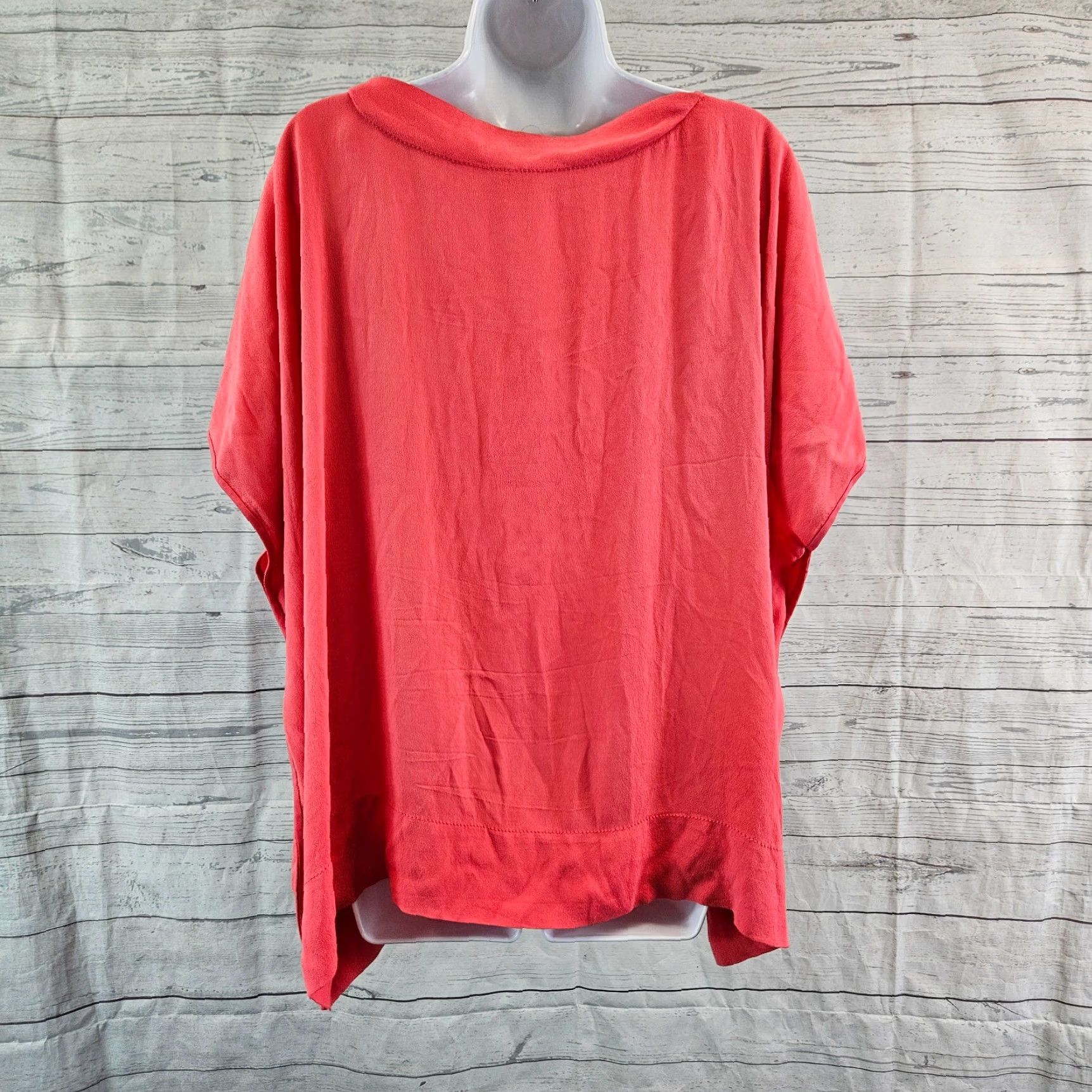 Diane von Furstenberg Diane von Furstenberg Womens Blouse Top S Pink Solid Keyhole Viscose Rayon Size S / US 4 / IT 40 - 4 Thumbnail