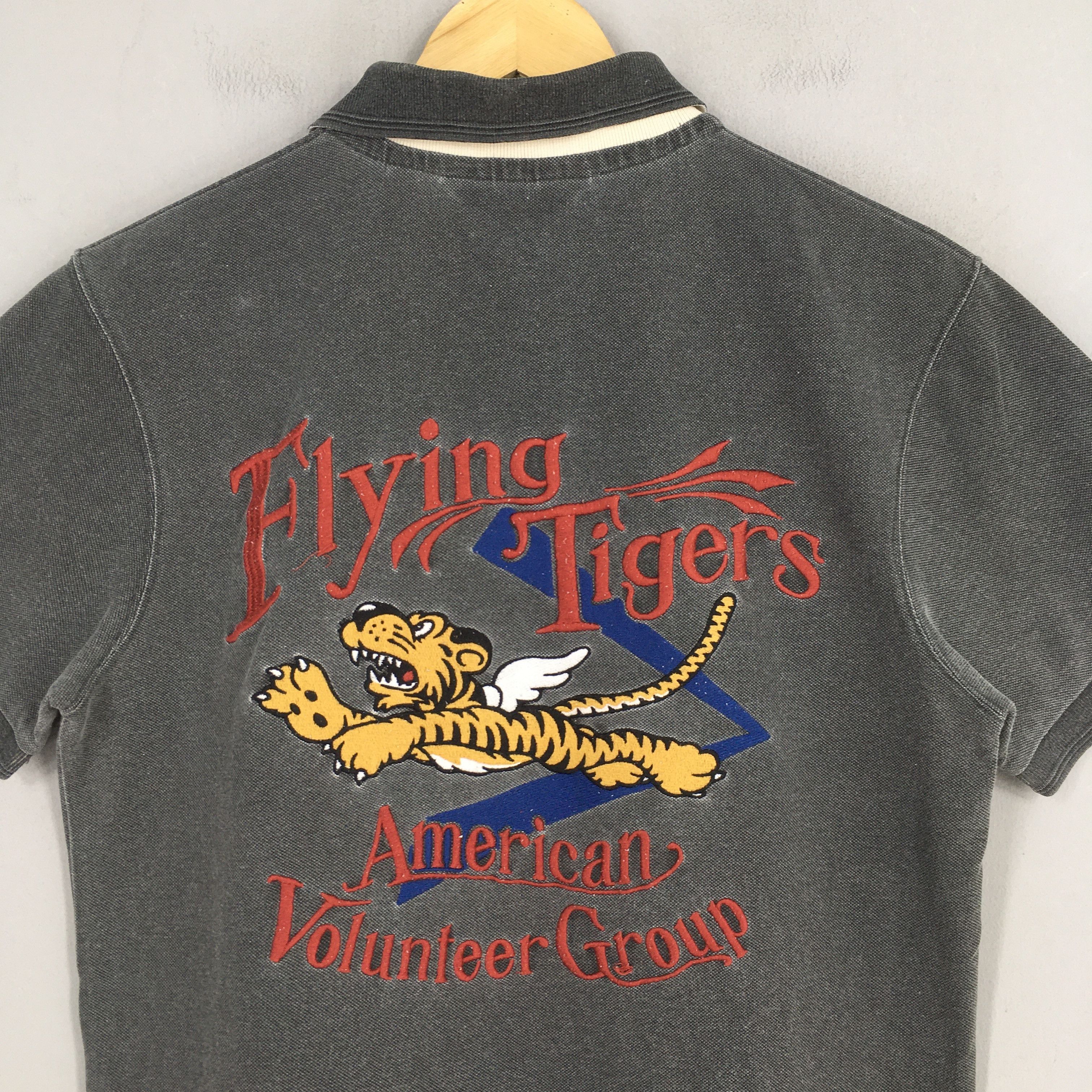 Avirex × Vintage Vintage Avirex Flying Tigers Air Force Polo Shirt Large Size US L / EU 52-54 / 3 - 8 Thumbnail
