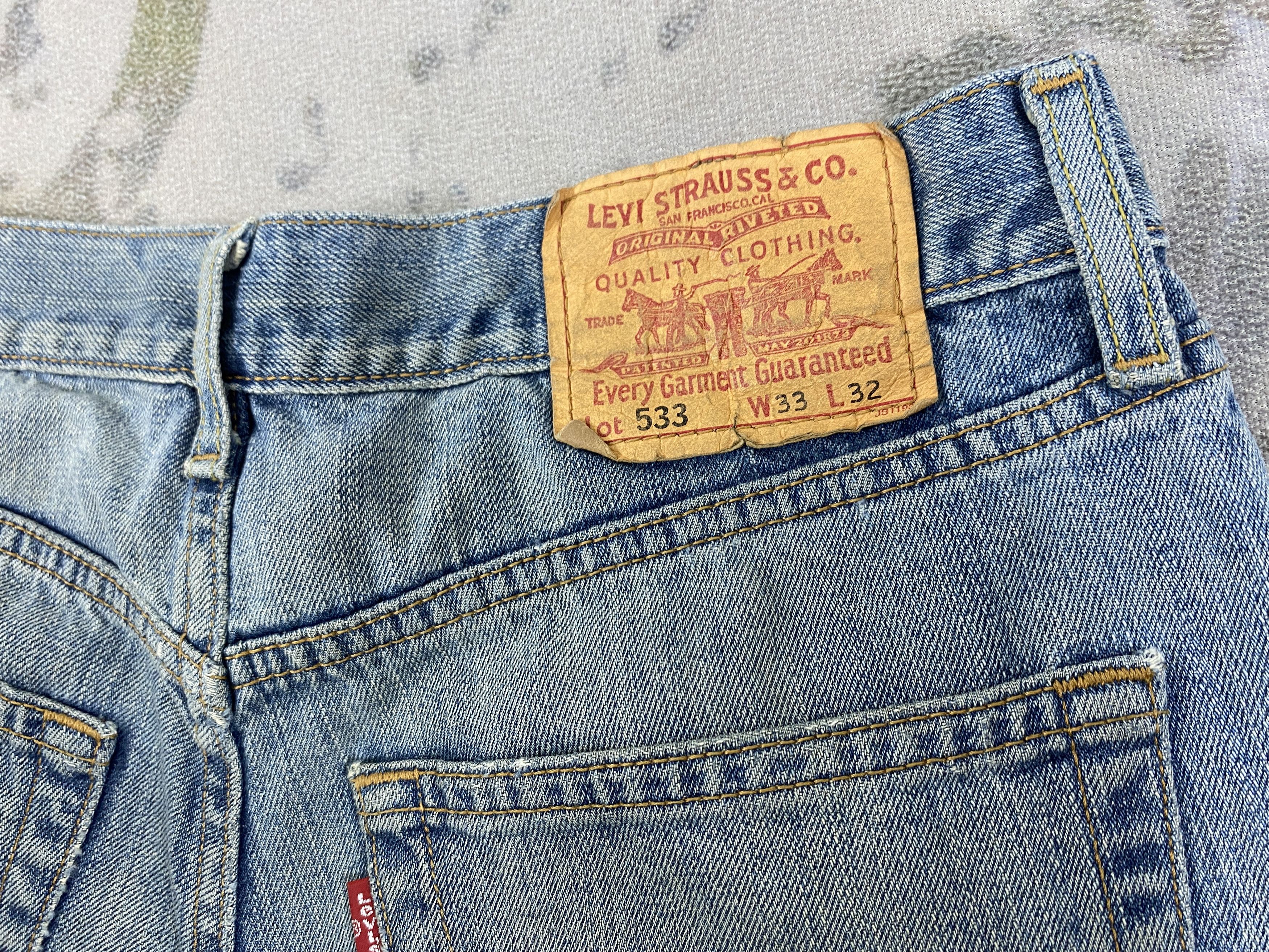 Levi's Distressed Vintage Levi's 533 Jeans 32x29.5 Denim - JN3658 Size US 32 / EU 48 - 11 Thumbnail