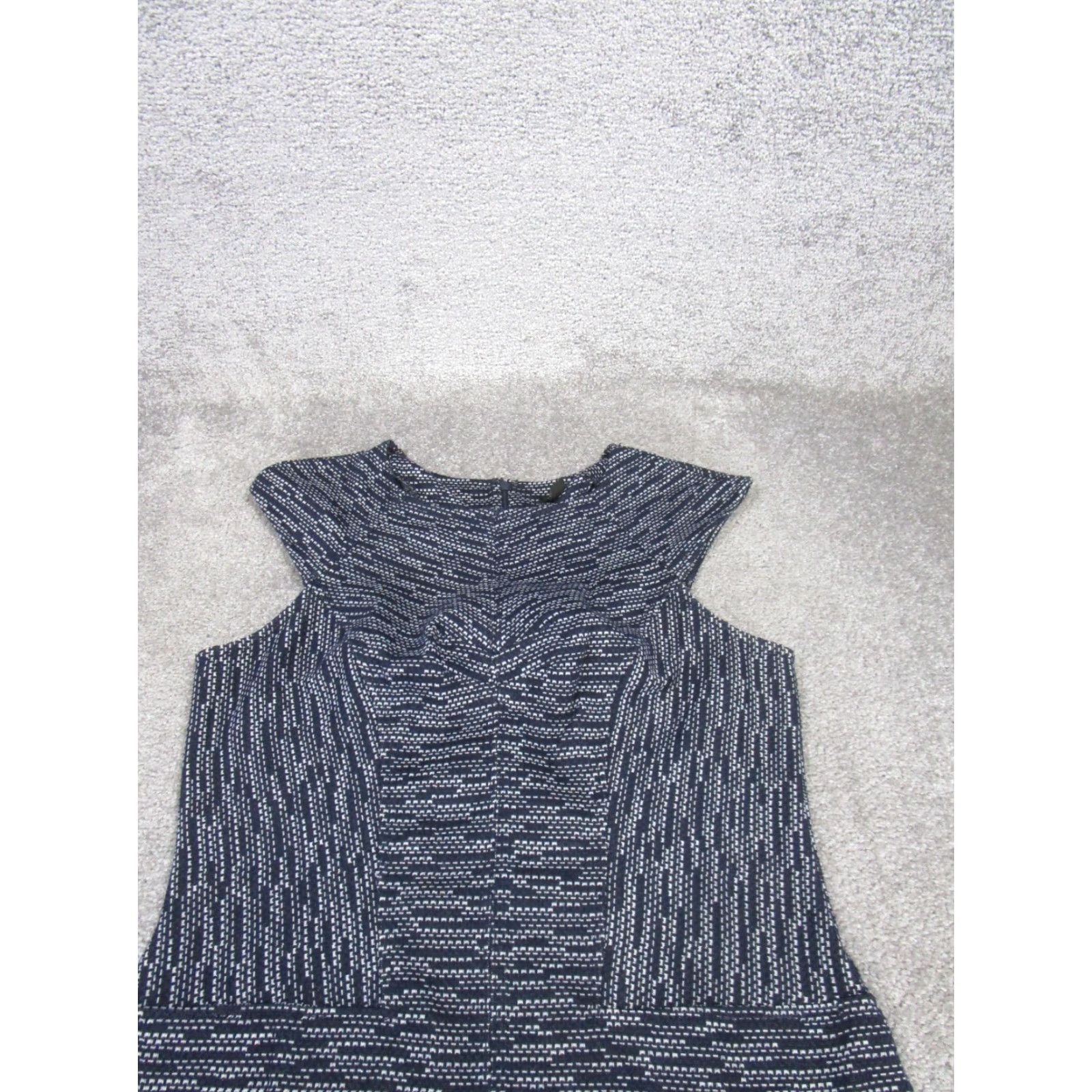 Vintage VINTAGE Ann Taylor Bodycon Dress Womens 10 Blue Twill Sleeveless Size L / US 10 / IT 46 - 2 Thumbnail