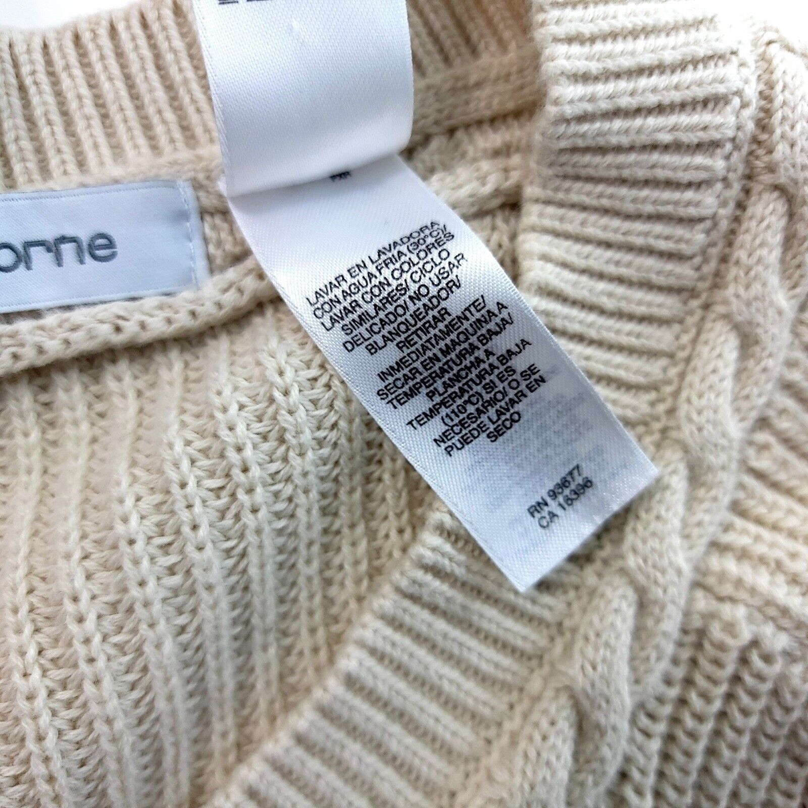 Liz Claiborne Liz Claiborne Tan Cable Knit Sweater Medium 8/10 Cotton Butt Size M / US 6-8 / IT 42-44 - 8 Thumbnail