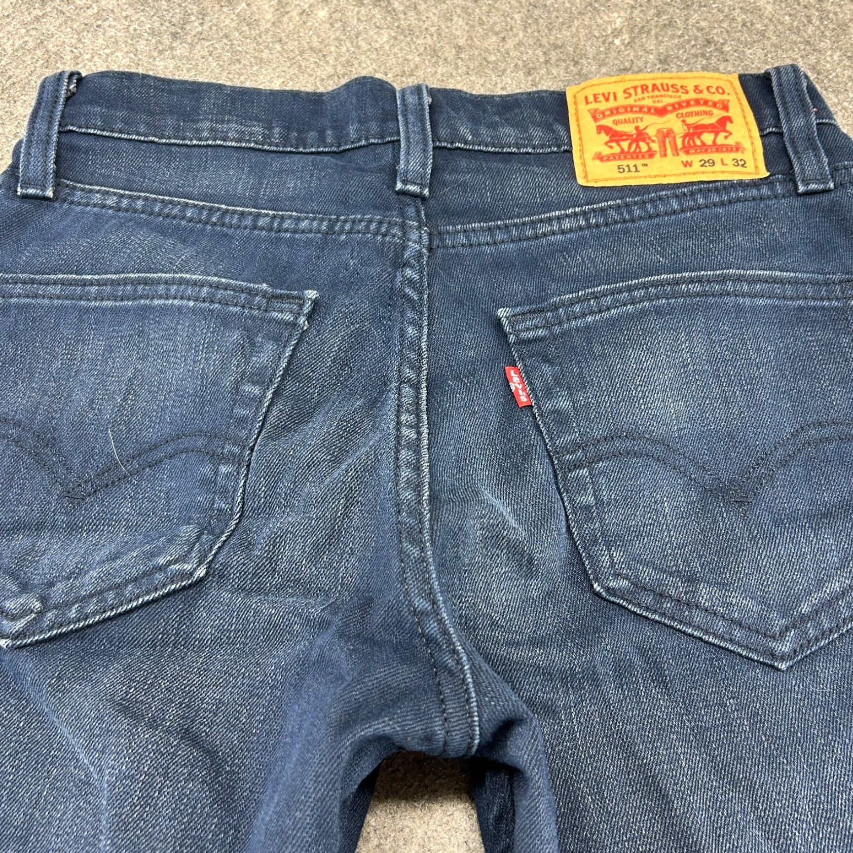 Levi's Levi's 511 Jeans Mens 29x32 Blue Skinny Leg Slim Fit Dark Wash Stretch Denim Size US 29 - 6 Thumbnail