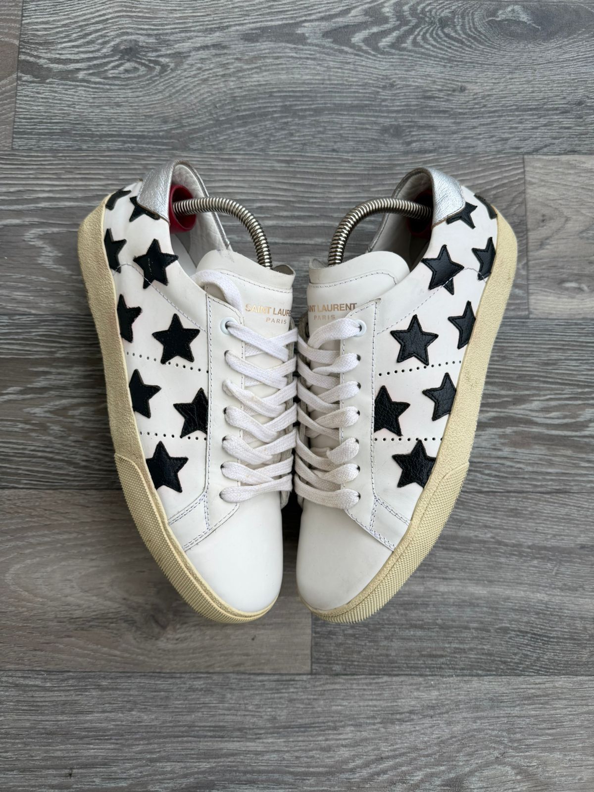 Saint Laurent Paris Saint Laurent SL/06 Black Star Patches Sneakers Sz 40 Size US 7 / EU 40 - 1 Thumbnail