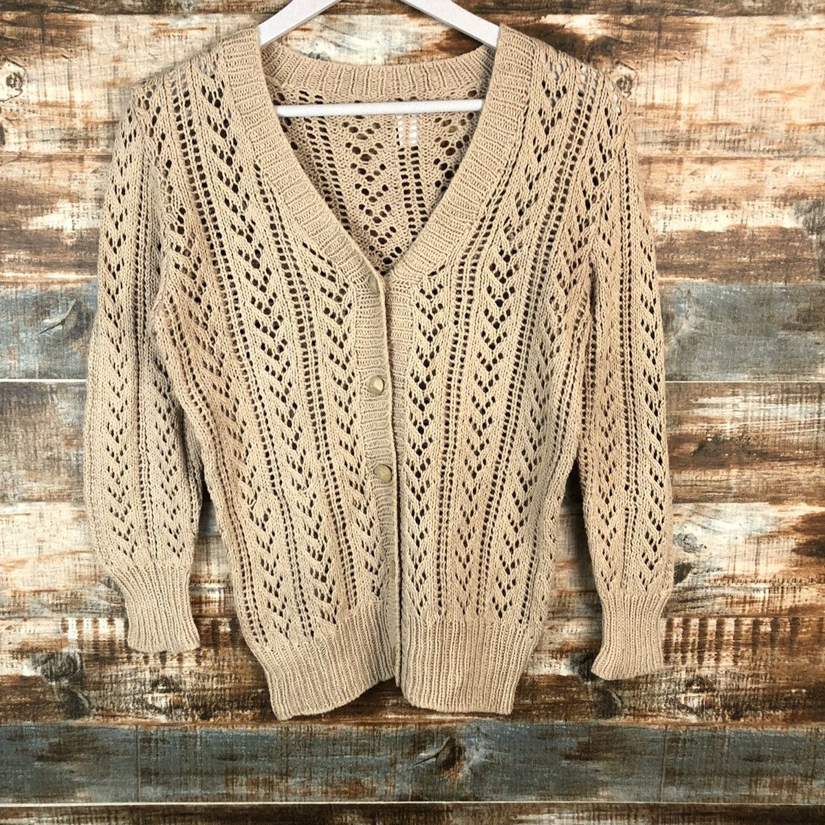 Japanese Brand Japanese Brand Brown Cardigan Knitwear #A1348 Size S / US 4 / IT 40 - 3 Thumbnail