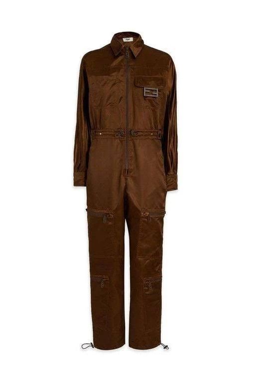 Fendi o1loc1c0824 Jumpsuit in Brown Size M / US 6-8 / IT 42-44 - 1 Thumbnail