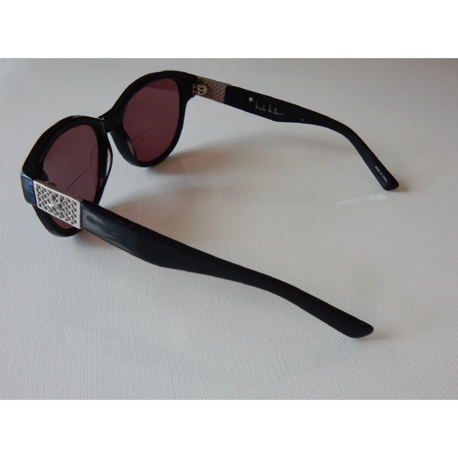 Nicole Miller Nicole Miller Sunglasses FRAMES ONLY Womens 55[]17 130 Black Frames, Prescription Lenses Size ONE SIZE - 3 Thumbnail