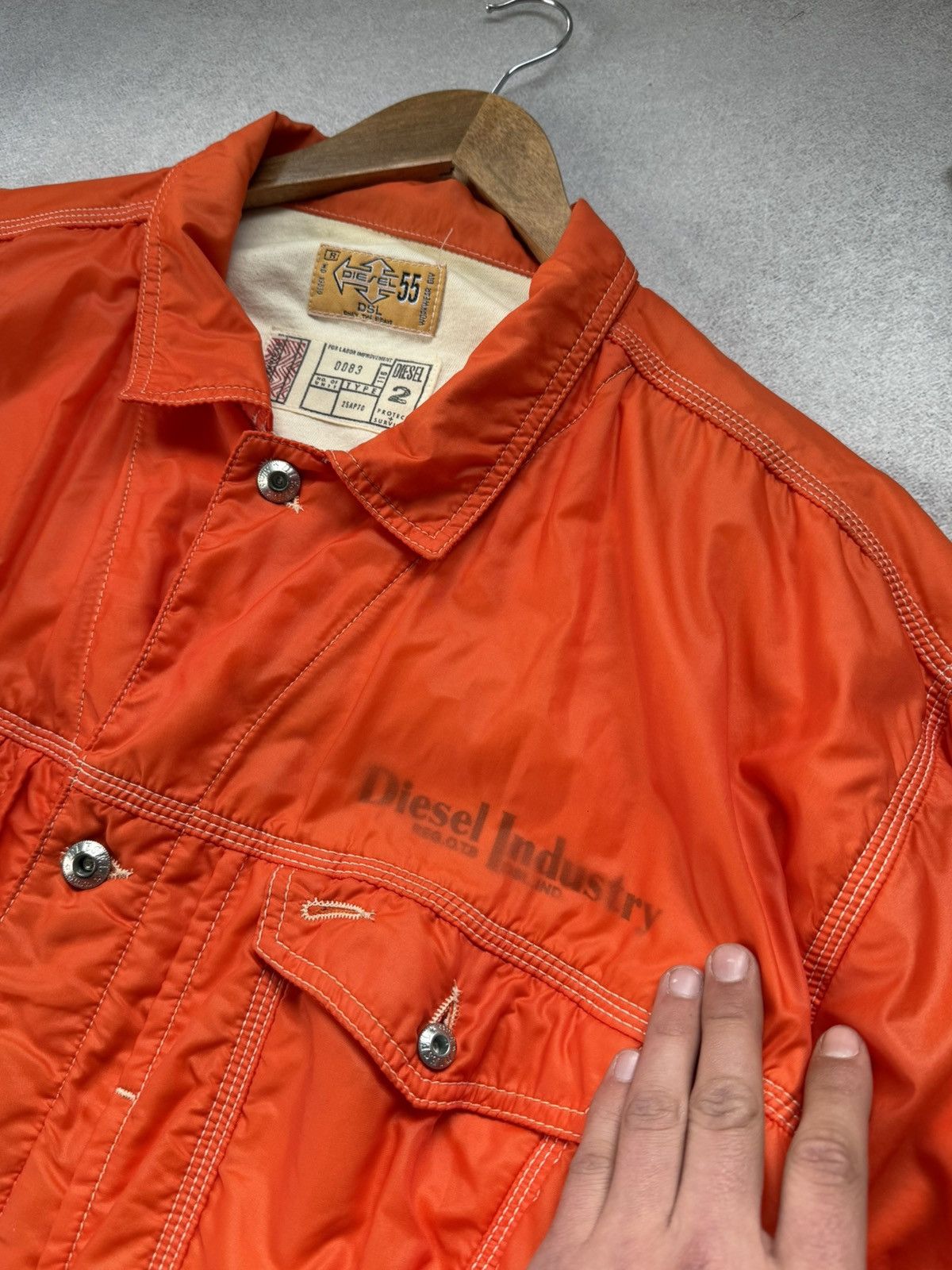 Diesel Vintage Diesel Work Wear Bomber Jacket Polyamide 90s Men’s Size US XL / EU 56 / 4 - 6 Thumbnail