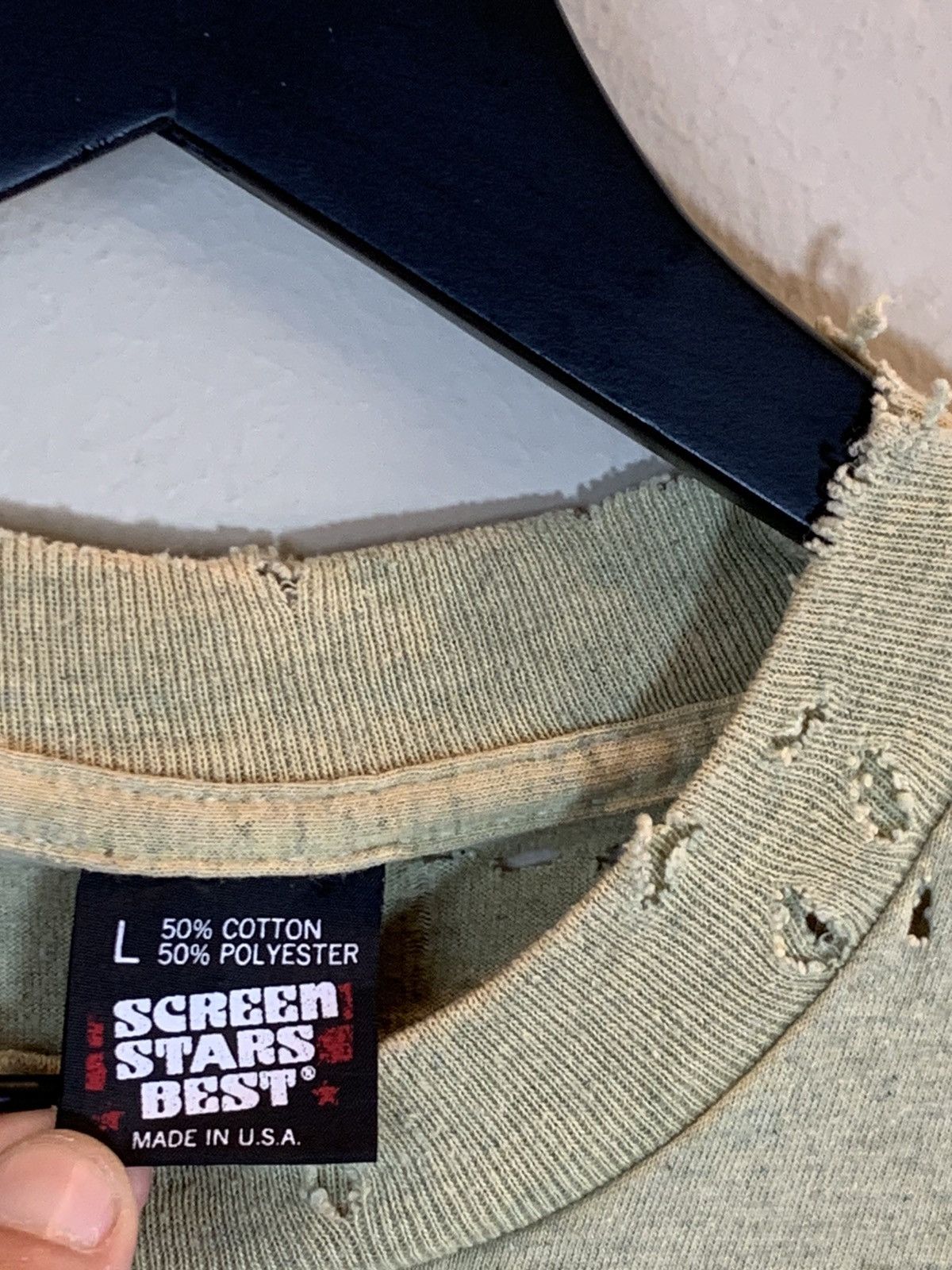 Vintage RARE PERFECT Vintage Single Stitch Distressed Pocket Shirt Size US M / EU 48-50 / 2 - 7 Thumbnail
