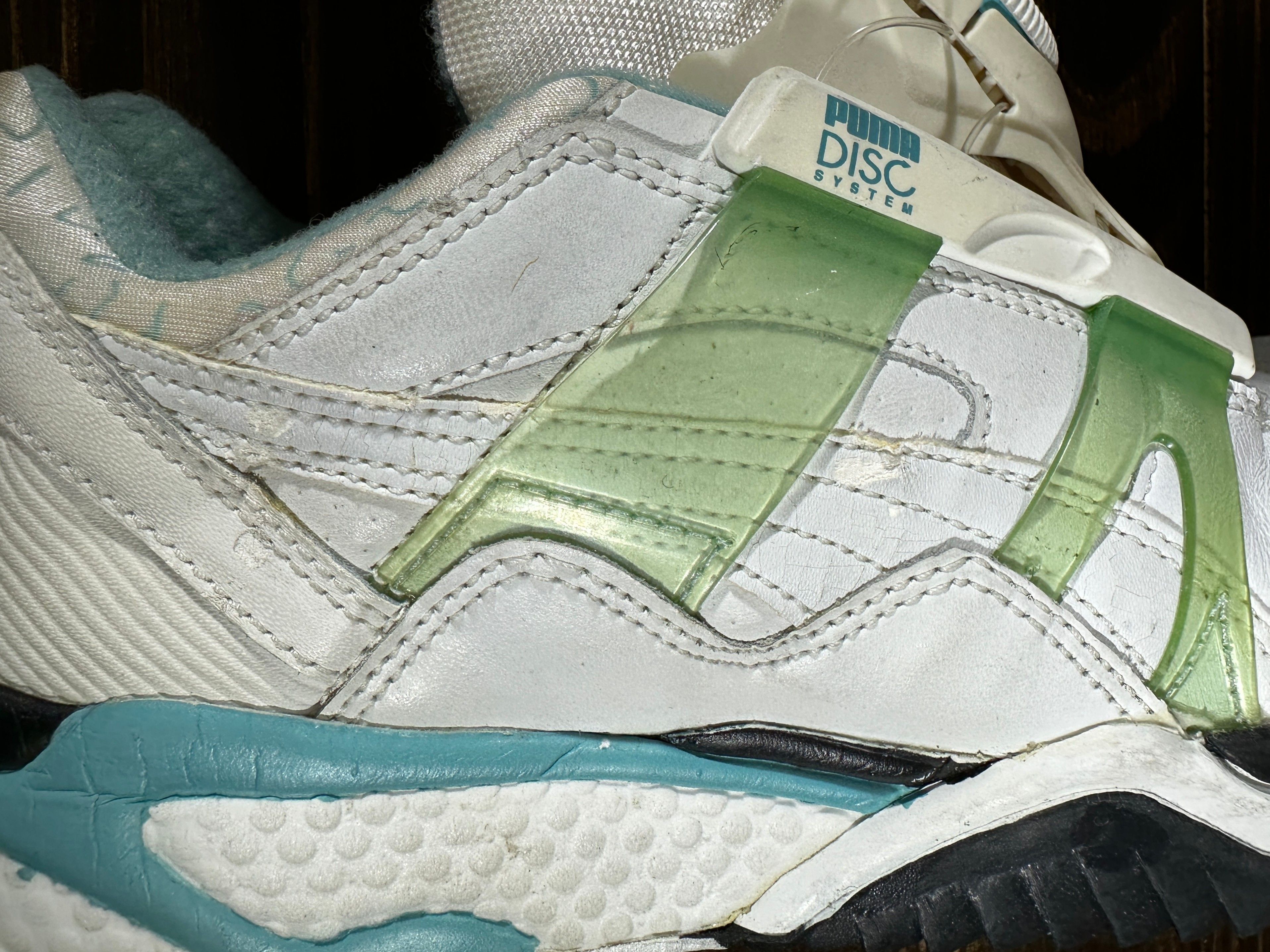 Puma × Vintage Vintage Puma Disc System 1993 Women's White Leather Sneakers Size US 8.5 / IT 38.5 - 14 Thumbnail