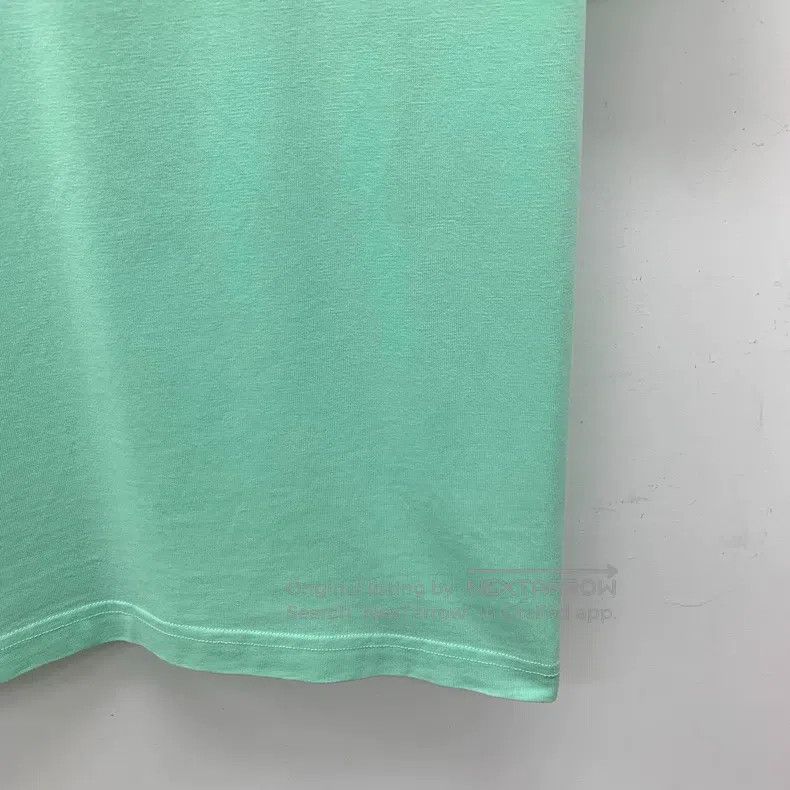 Balenciaga Balenciaga Teal Logo Letter Embroidered Cotton Round Neck Size US L / EU 52-54 / 3 - 4 Thumbnail