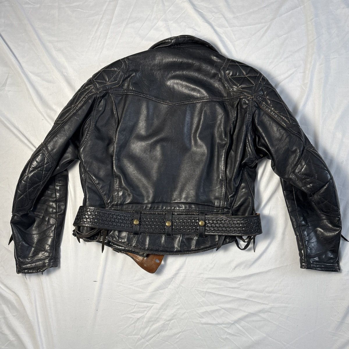 Other Vintage Langlitz Columbia Motorcycle Leather Jacket w/Belt Size US M / EU 48-50 / 2 - 18 Thumbnail