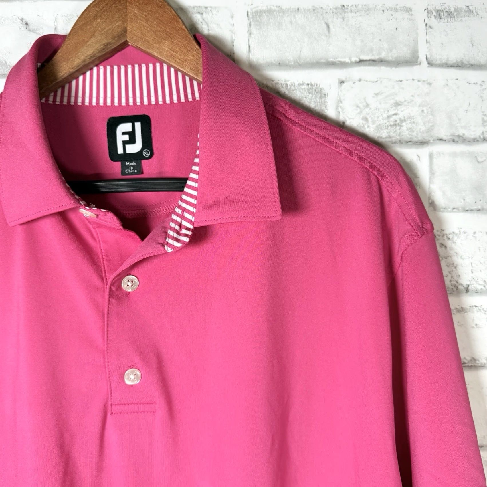 Footjoy VINTAGE FootJoy Polo Shirt Men XL Athletic Pink Sportswear Size US XL / EU 56 / 4 - 2 Thumbnail