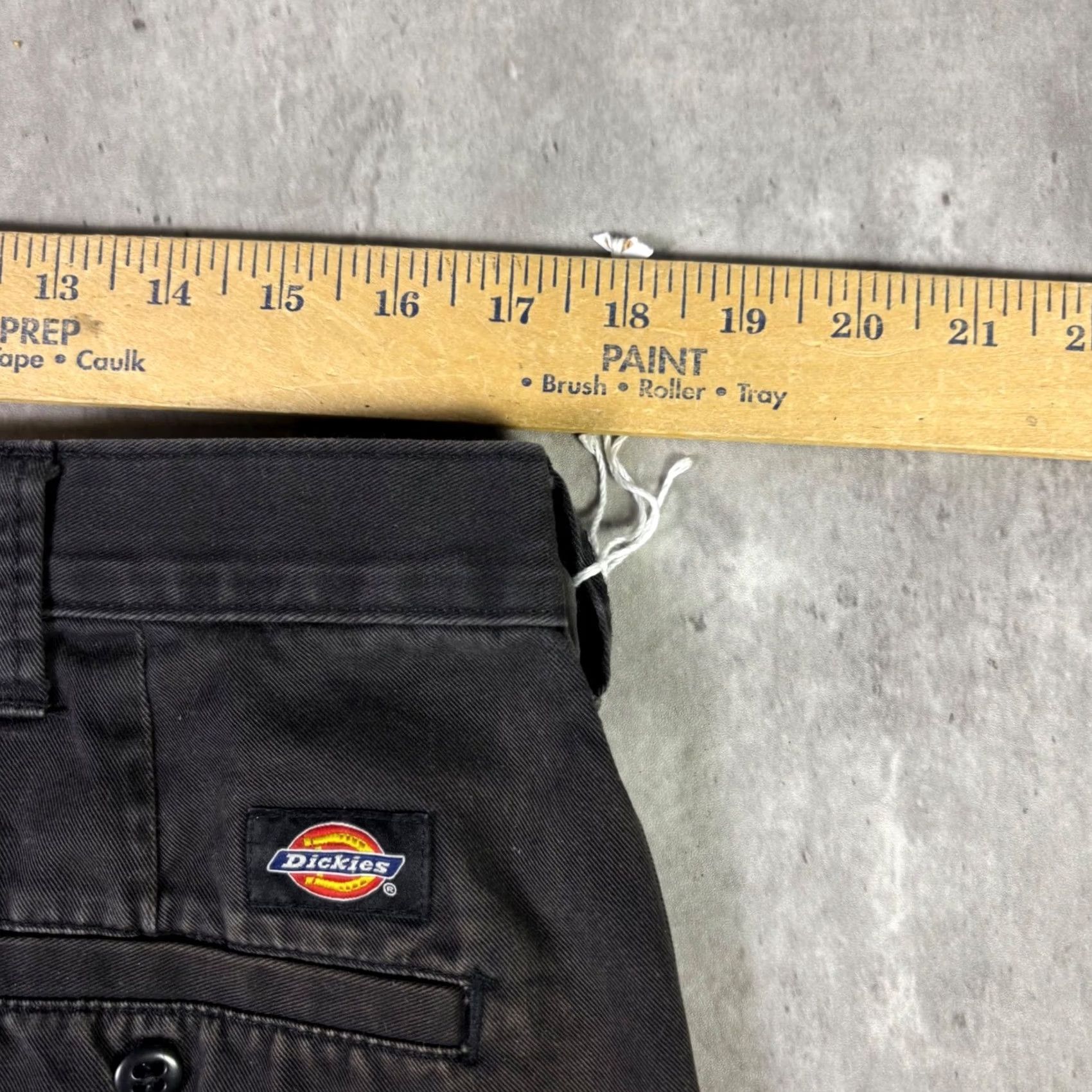 Dickies Dickies Mens Black Cotton Twill Cargo Pants 34x28 Work Pants Cargo Pocket Distressed 34 White Logo Mens Size US 34 / EU 50 - 3 Thumbnail