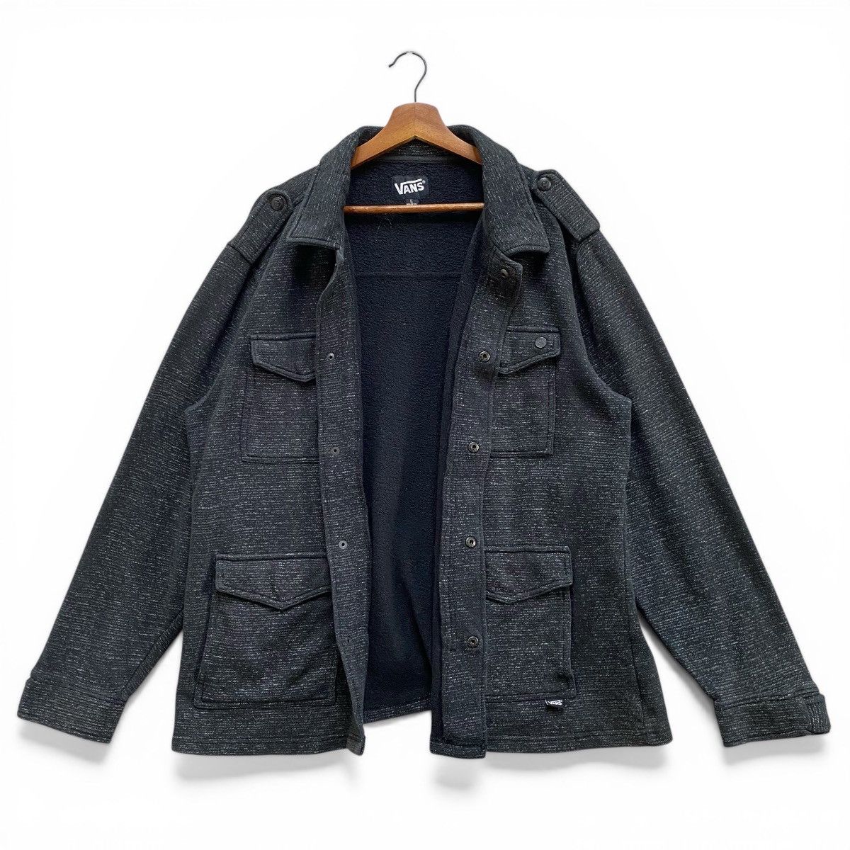 Vans Vans Off The Wall Cotton Button Up Field Jacket Black Large Size US L / EU 52-54 / 3 - 2 Thumbnail