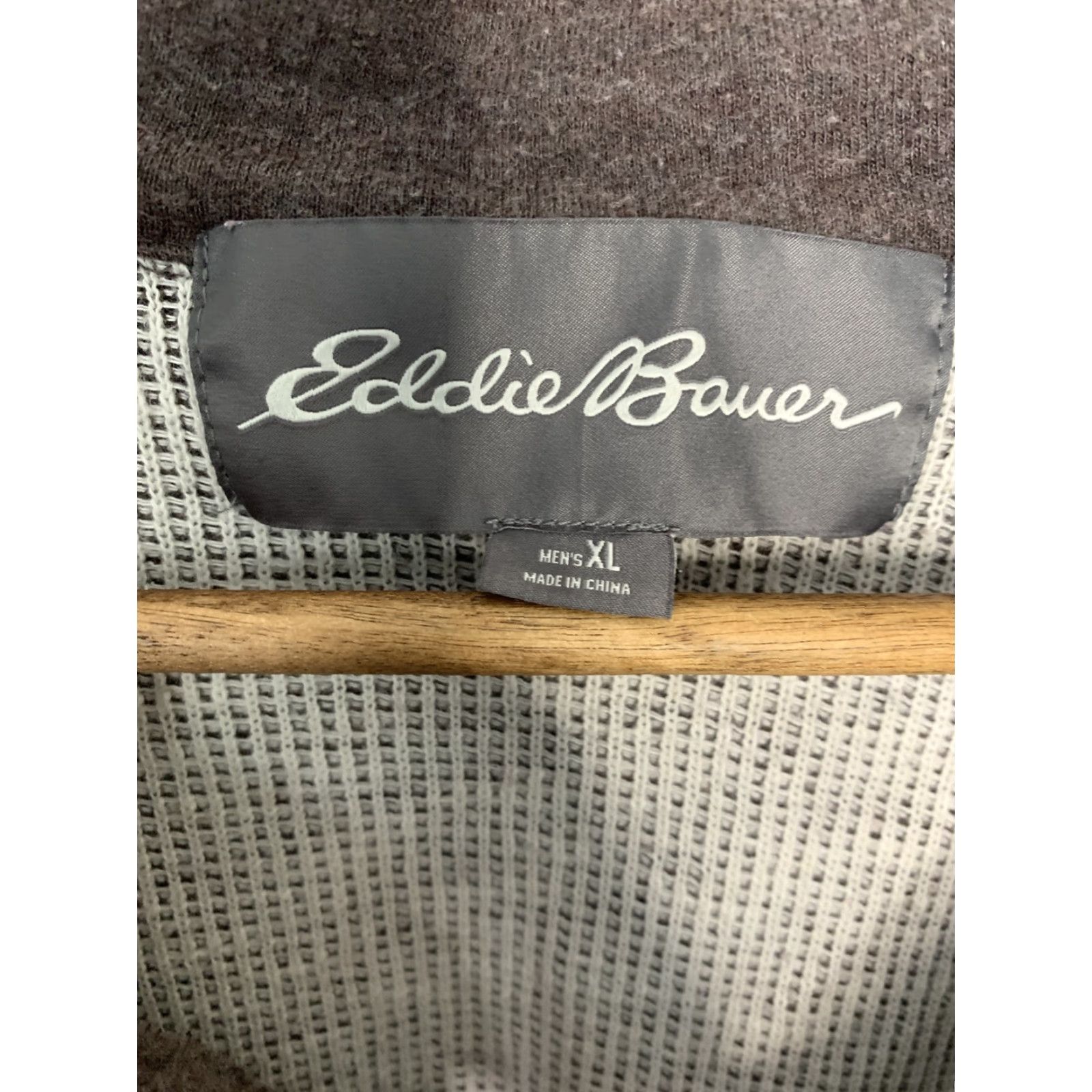 Eddie Bauer Eddie Bauer Men’s XL Brown 1/4 Button Up Sweater Sweatshirt Winter #2373 Shirt Pullover Knitted Knit Long Sleeve Collared Regular Mens Size US XL / EU 56 / 4 - 4 Thumbnail
