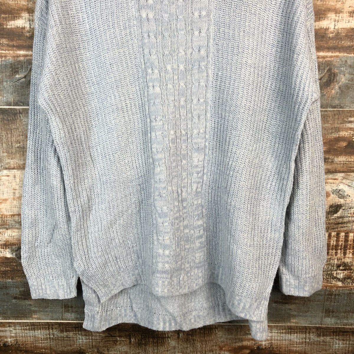 Homespun Knitwear × Japanese Brand Persodea Blue Knitwear #A2216 Size L / US 10 / IT 46 - 6 Thumbnail