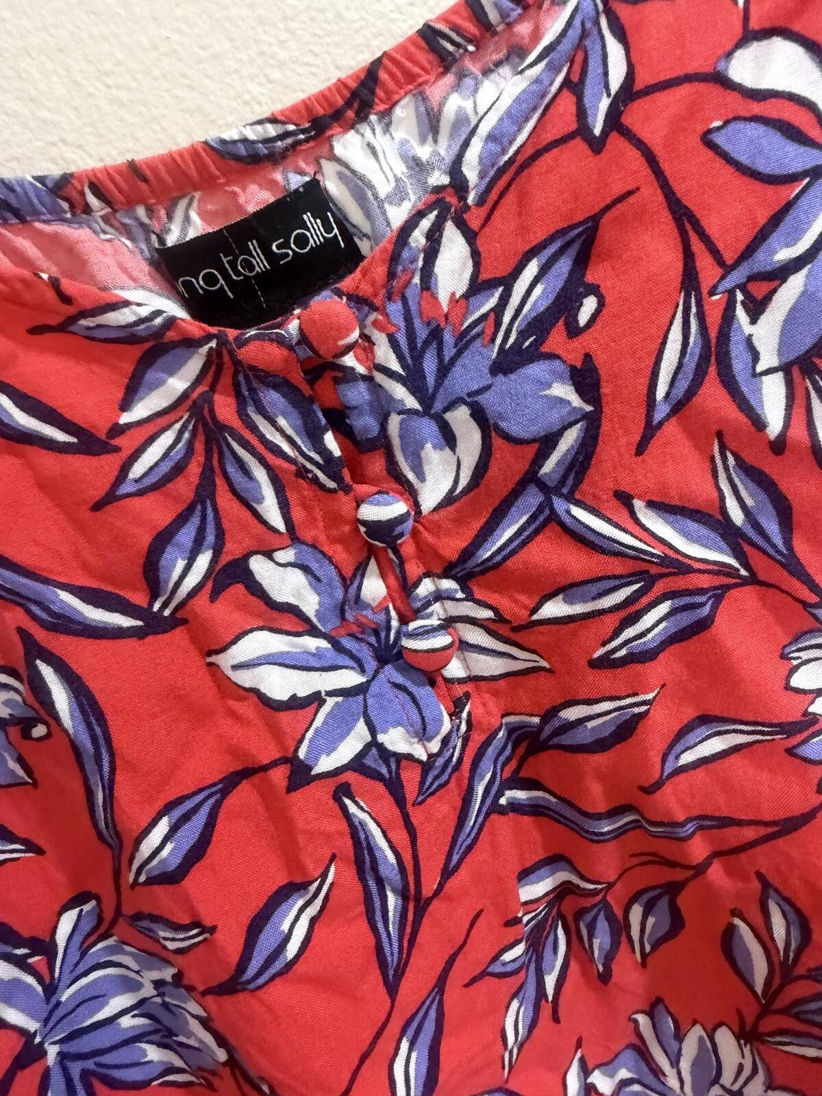 Other y2k Long tall Sally Red floral Summer tank top Size XL / US 12-14 / IT 48-50 - 4 Thumbnail