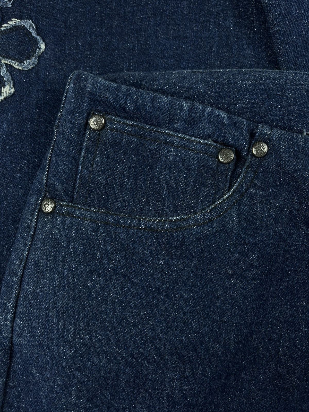 Chrome Hearts Chrome Hearts Cemetery Denim Patch Flared Stretch Jeans Size 32" / US 10 / IT 46 - 7 Thumbnail