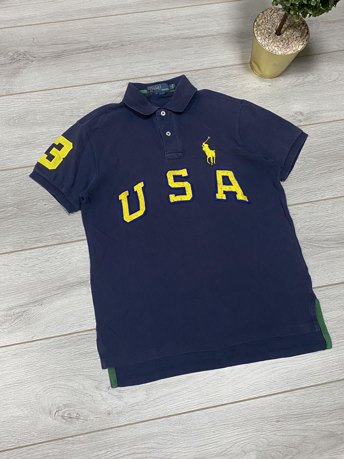 Vintage Polo Ralph Lauren USA big logo vintage shirt Size US S / EU 44-46 / 1 - 2 Thumbnail