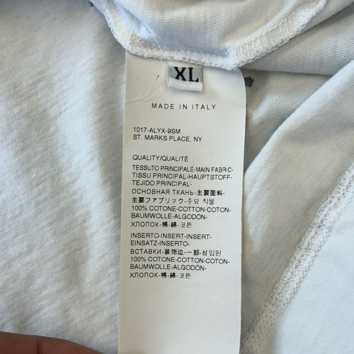 1017 ALYX 9SM 1017 Alyx 9SM Hoodie White Black Logo Pullover Sweater Size US XL / EU 56 / 4 - 7 Thumbnail