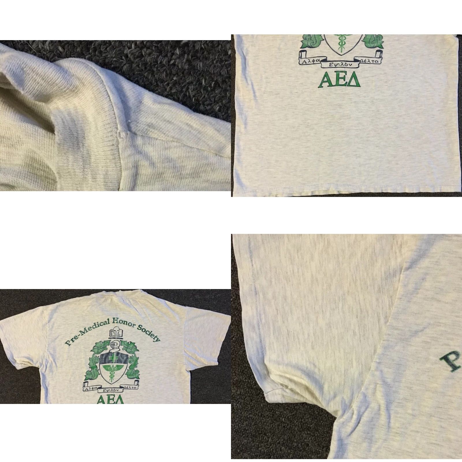 Vintage VINTAGE ASU Shirt Mens S Gray 90s Pre Med Distressed Single Stitch Arizona State University Grunge College Doctor Sun Devils University Size US S / EU 44-46 / 1 - 10 Thumbnail