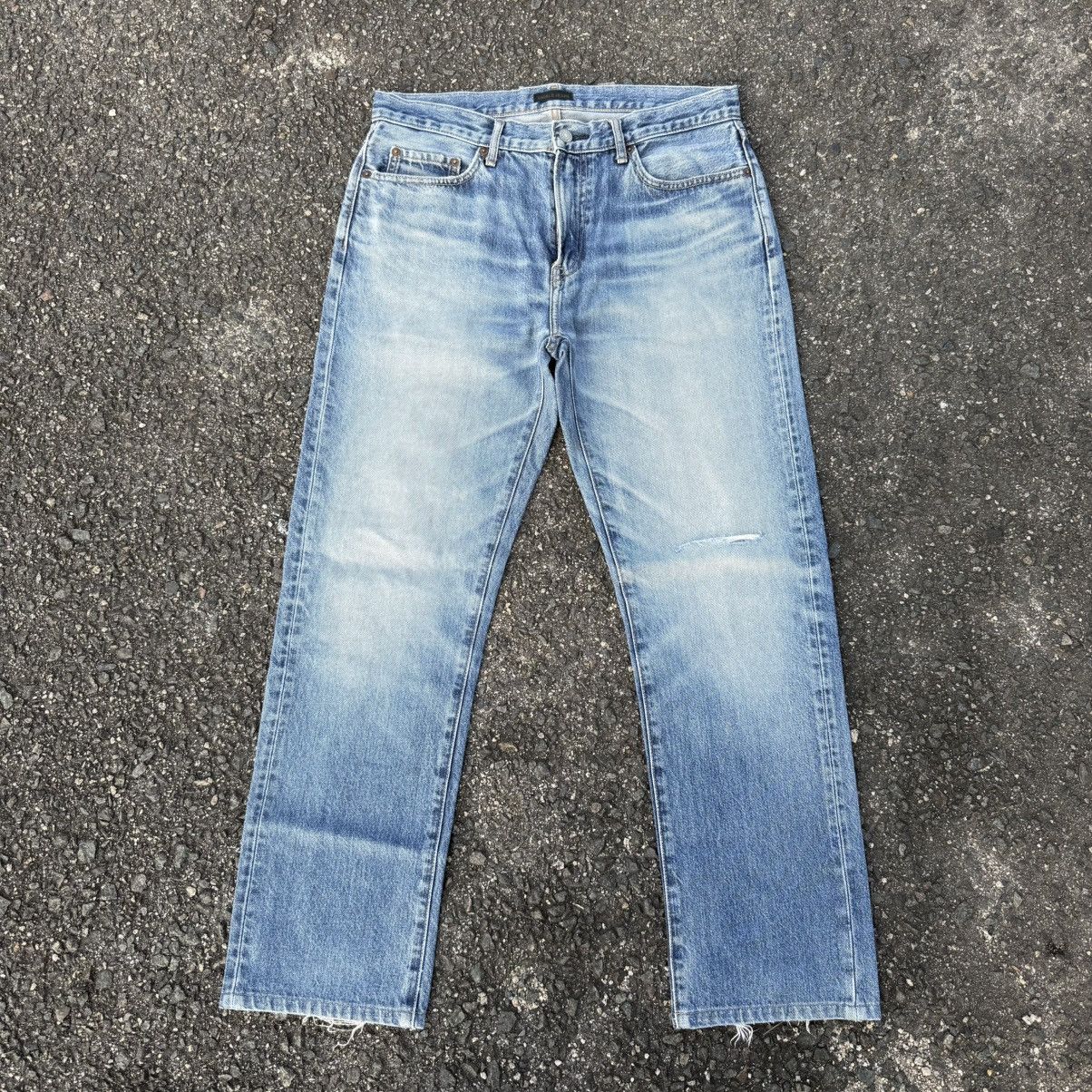 Japanese Brand VINTAGE JAPANESE STRAIGHT FADED DENIM JEAN PANTS Size US 33 - 2 Thumbnail